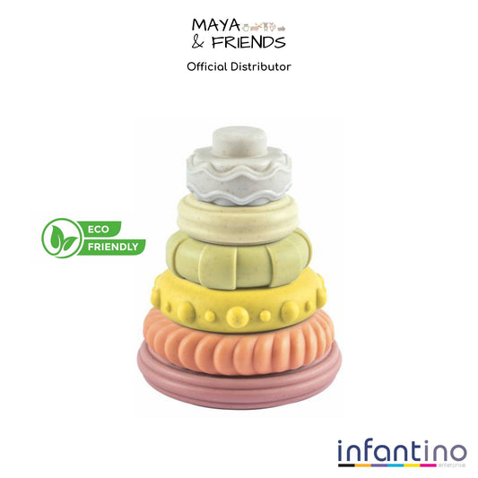 Maya & Friends Bio 6pcs Stacking Ring Set - Infantino