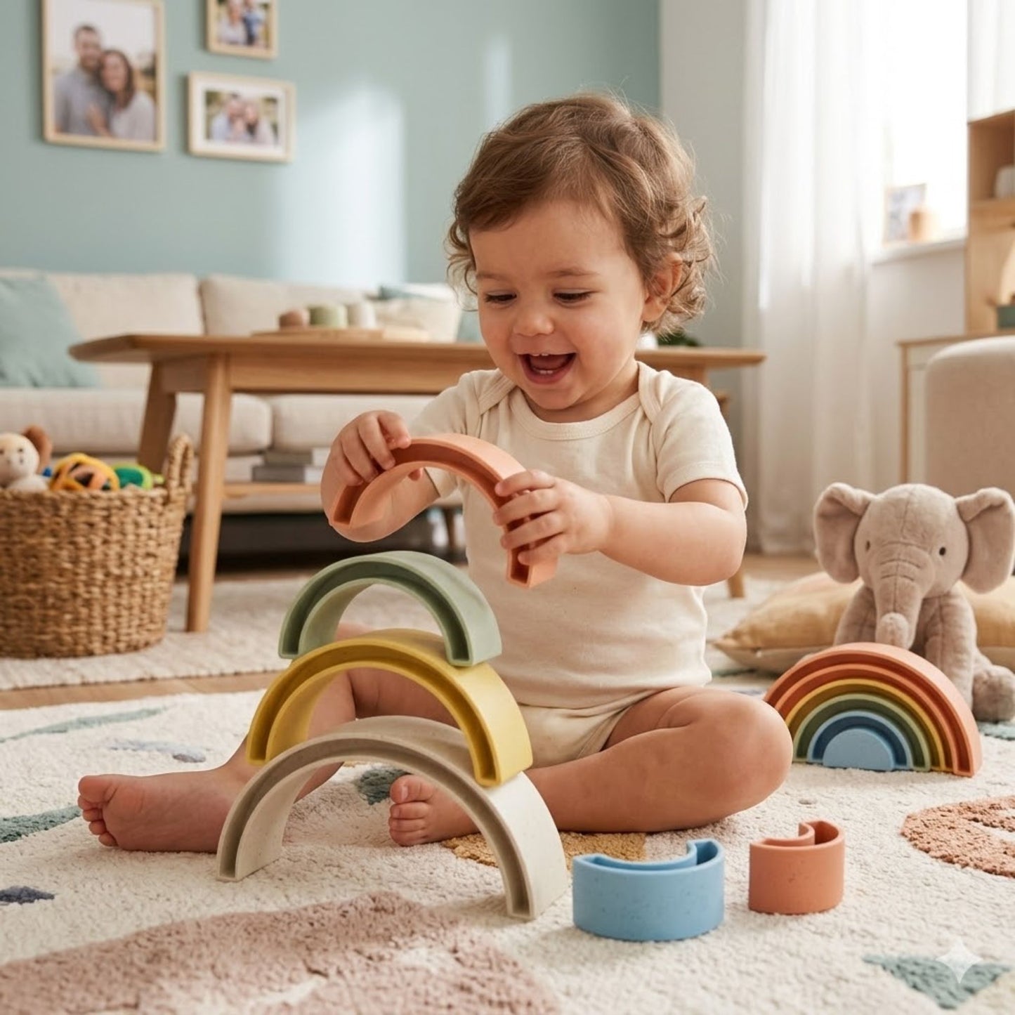 Maya & Friends Bio Combo Toy Set (Rainbow Stacker, Stacking Rings & Cup Stacker)