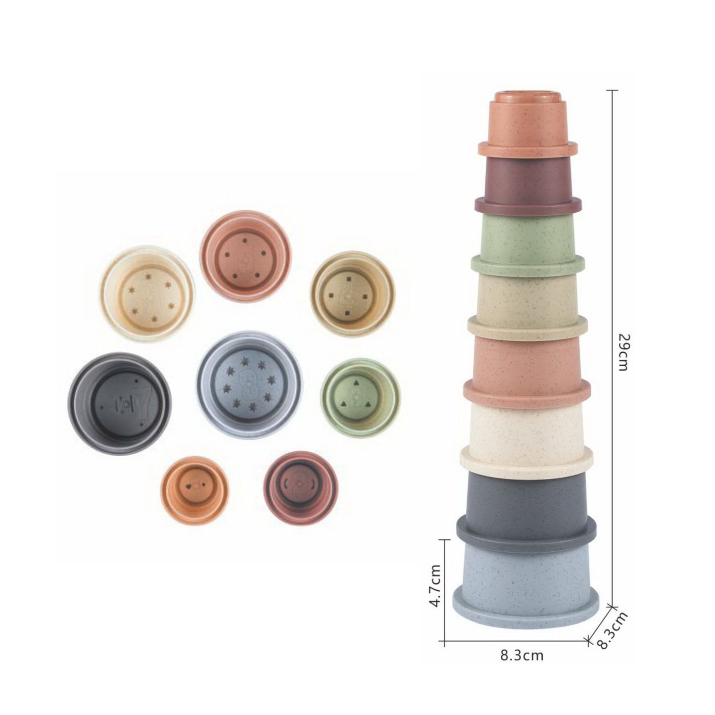 Maya & Friends Bio Combo Toy Set (Stacking House & Stacking Cups)
