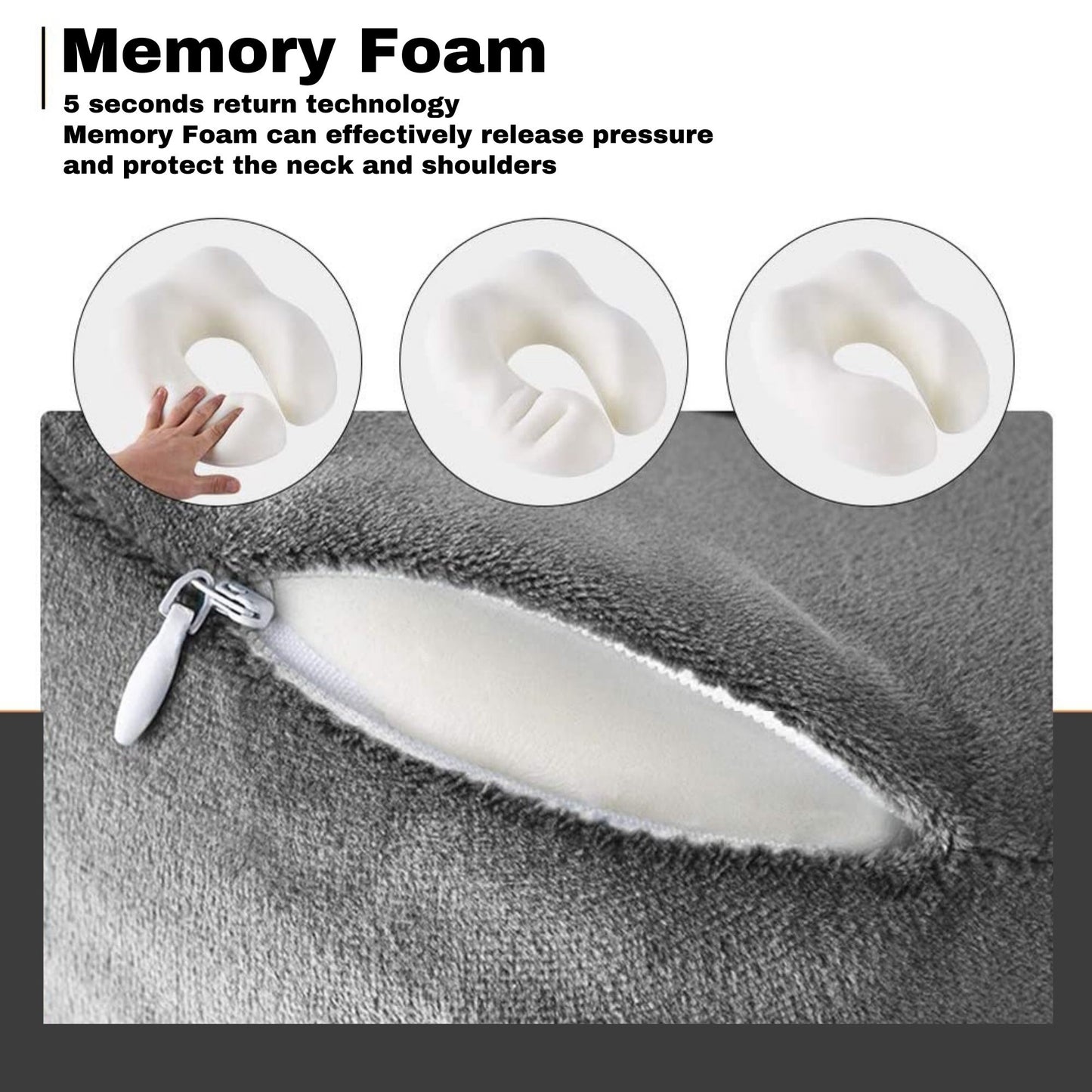 Maya & Friends Memory Foam Travel Neck Pillow