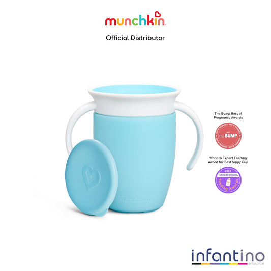 Munchkin Miracle ® 360° Trainer Cup - 7oz with Lid (Voted Best Baby Sippy Cup)