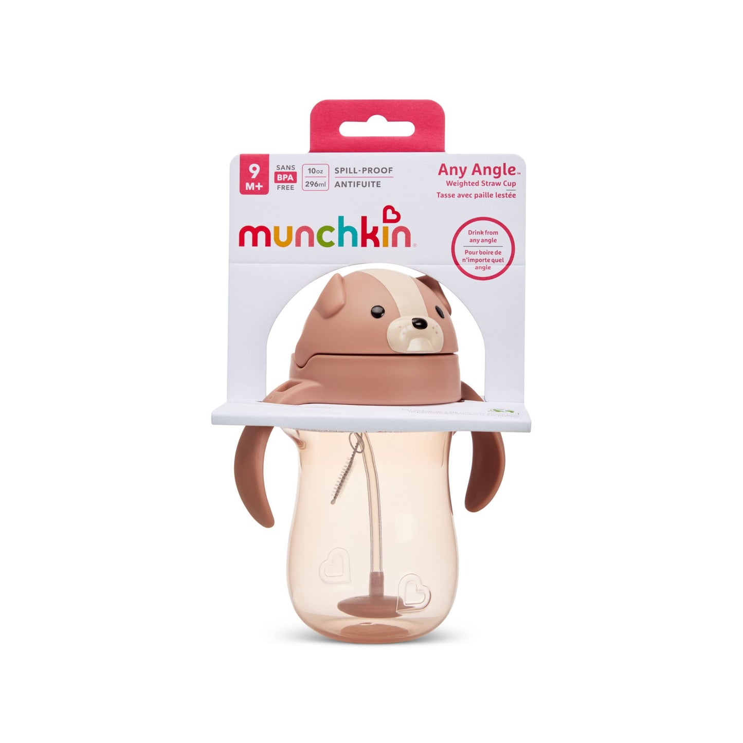 Munchkin Any Angle ™ Weighted Straw Cup - 10oz (Dog) - Infantino