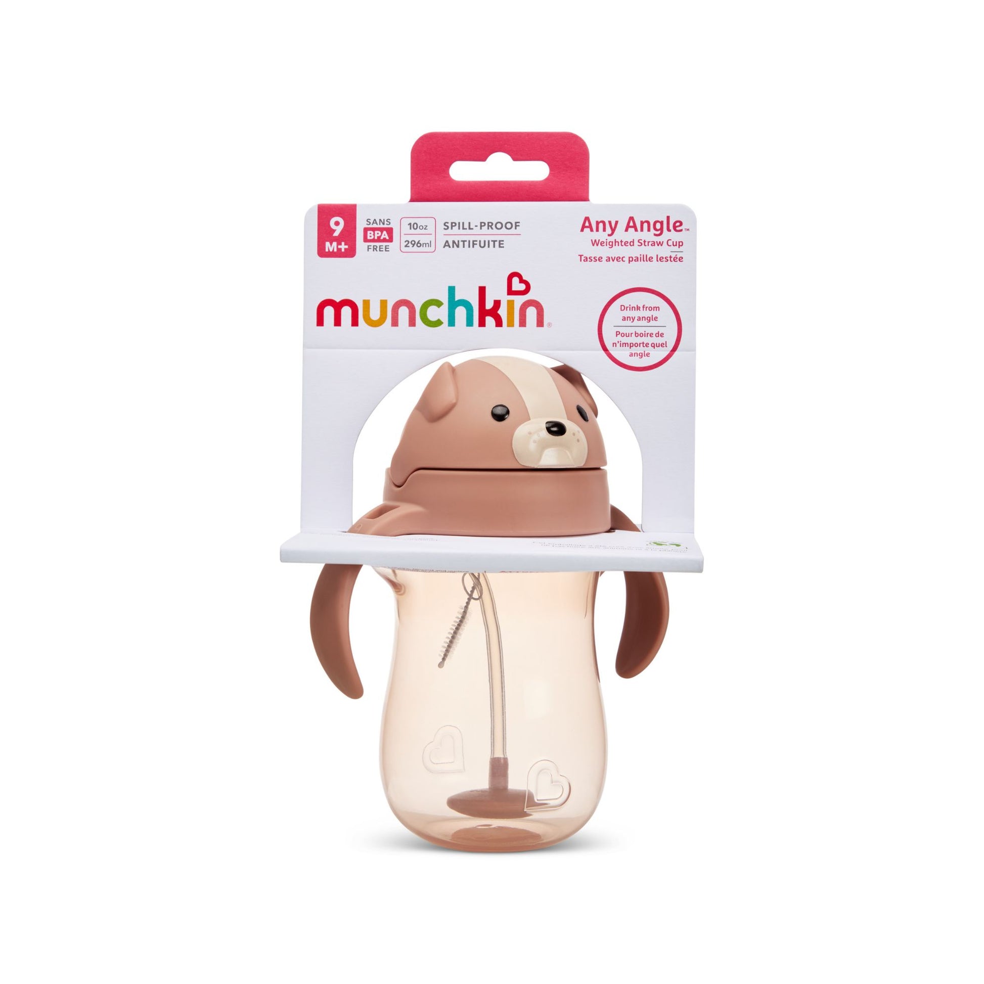 Munchkin Any Angle ™ Weighted Straw Cup - 10oz (Dog) - Infantino