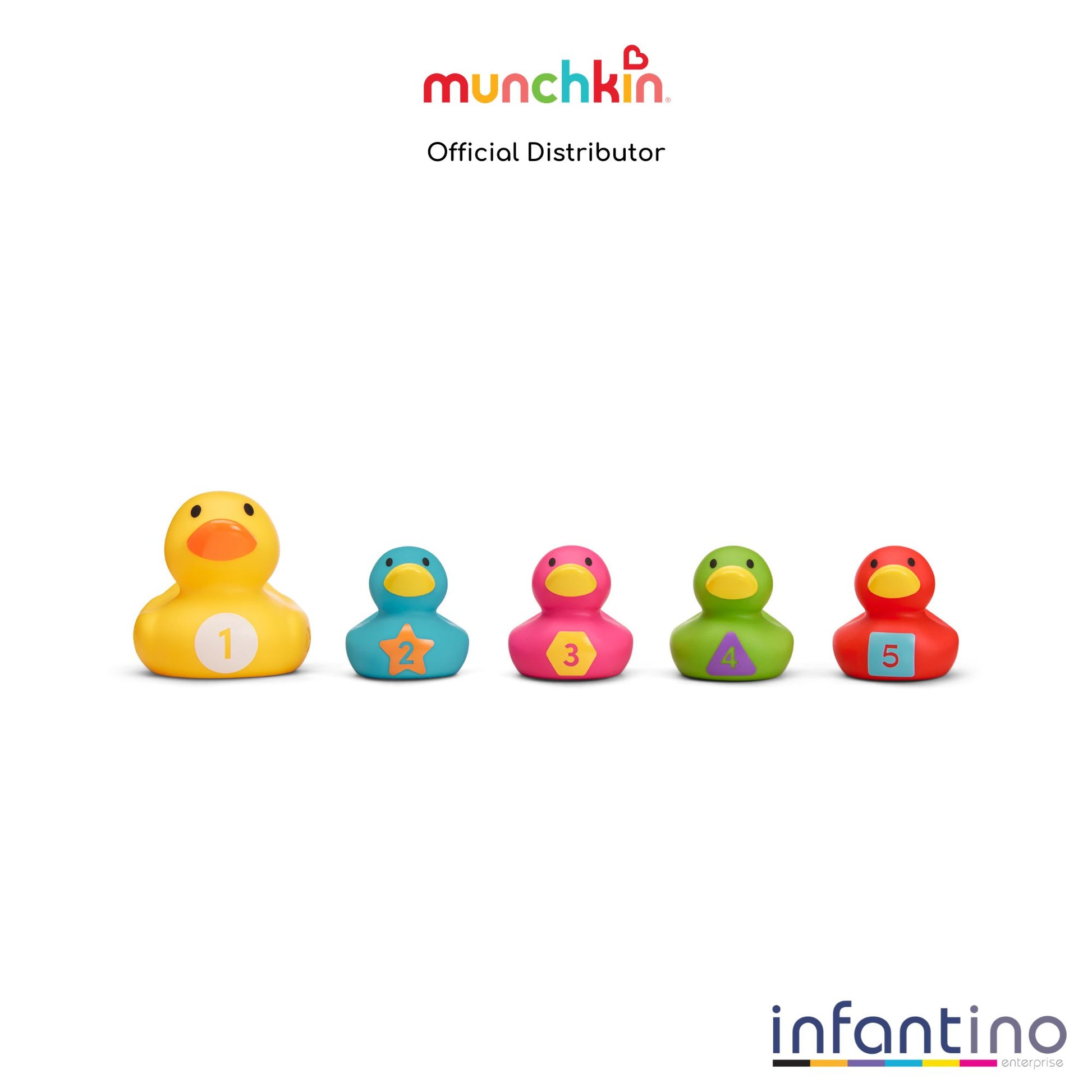 Munchkin Count & Quack Bath Duckies - Infantino