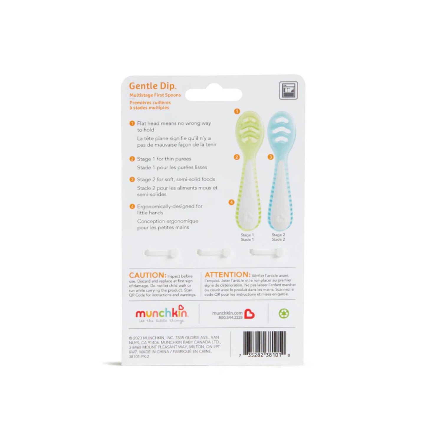 Munchkin Gentle Dip ™ Multistage First Spoons - 3pk