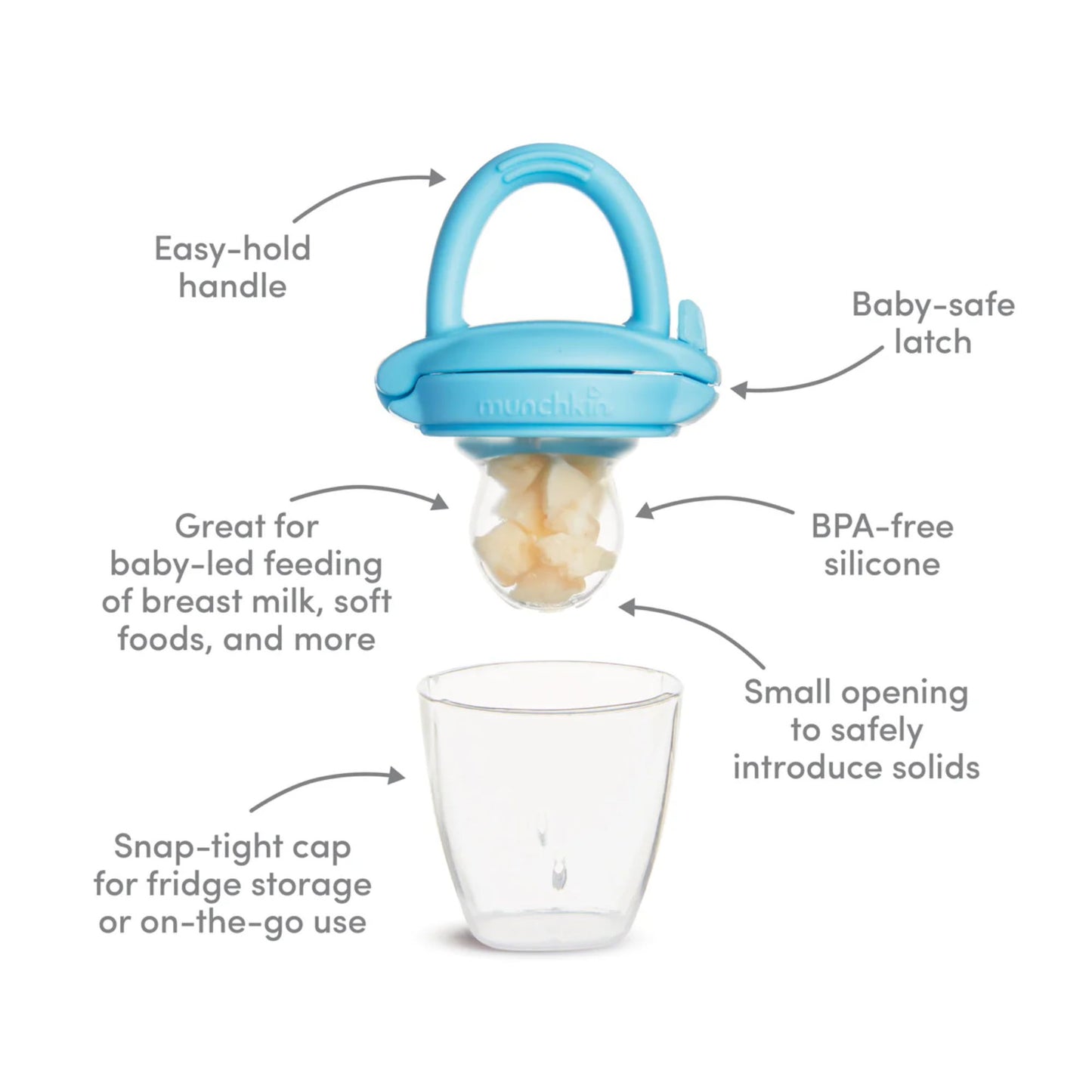 Munchkin Silicone Baby Food Feeder - 2pk