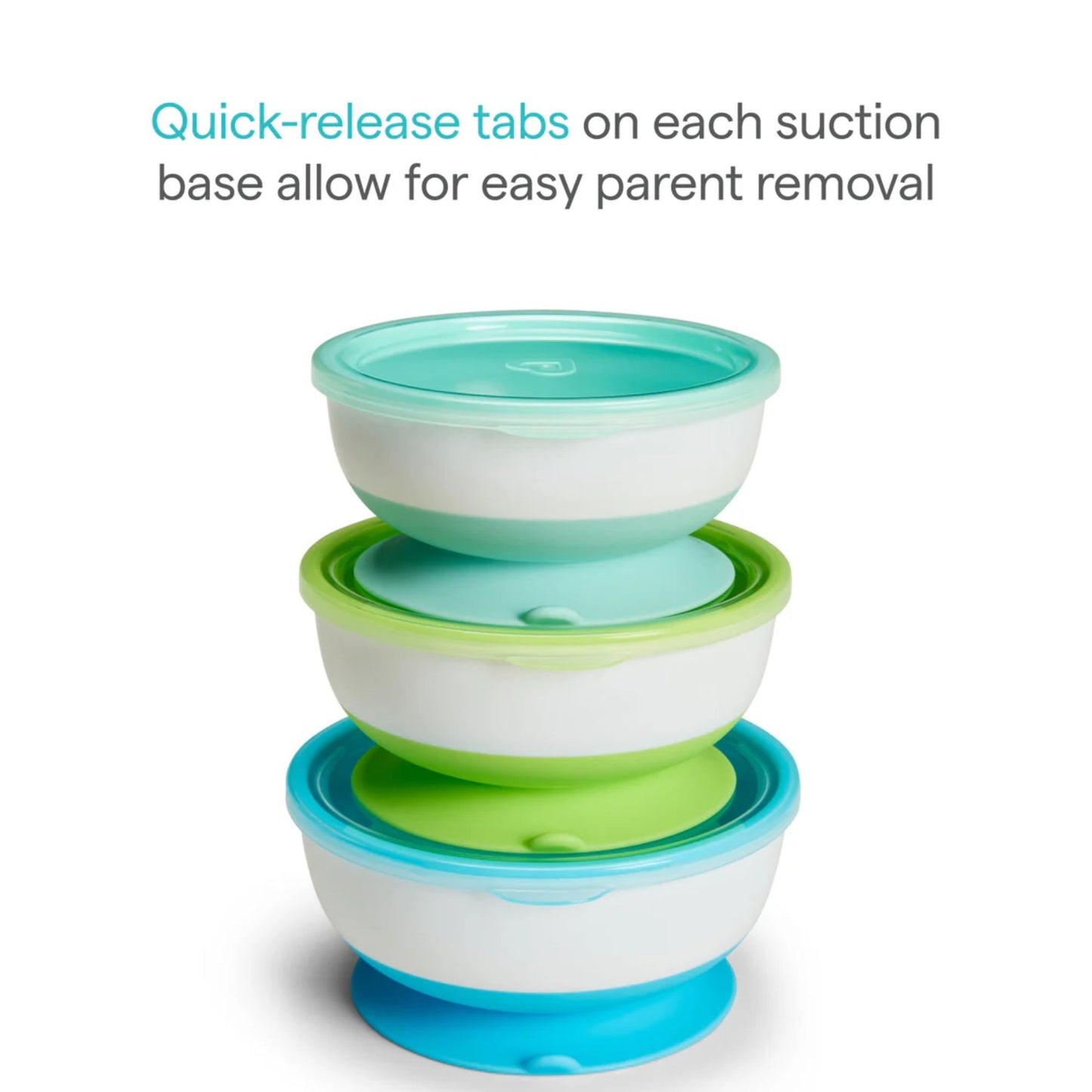 Munchkin Stay Put ™ Suction Bowls With Lids