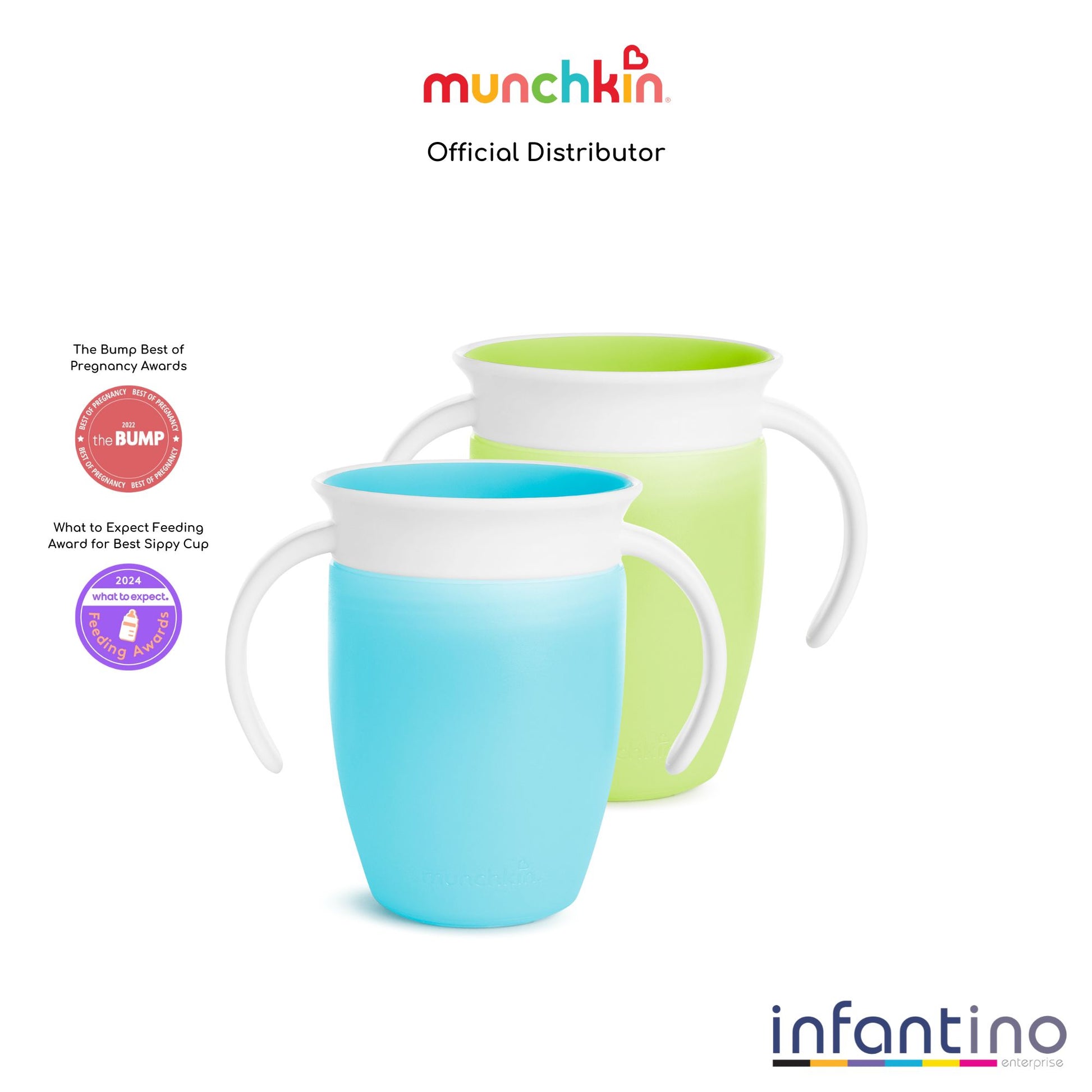 Munchkin Miracle® 360° Trainer Cup Twin Pack 7oz – Infantino