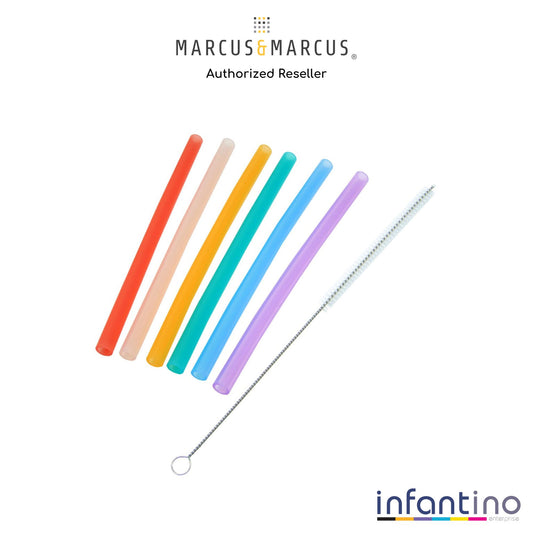 Marcus & Marcus Reusable Silicone Straws & Brush Set