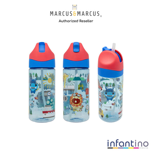 Marcus & Marcus Antibacterial Tritan Straw Bottle (400ml)