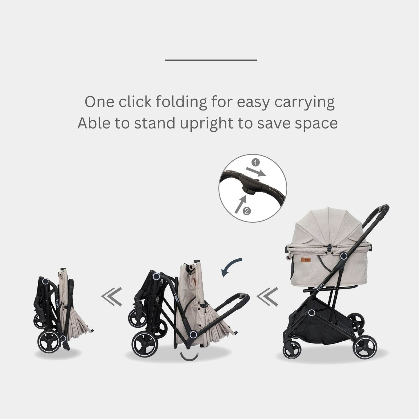 Ni Pet T250 High View Pet Stroller