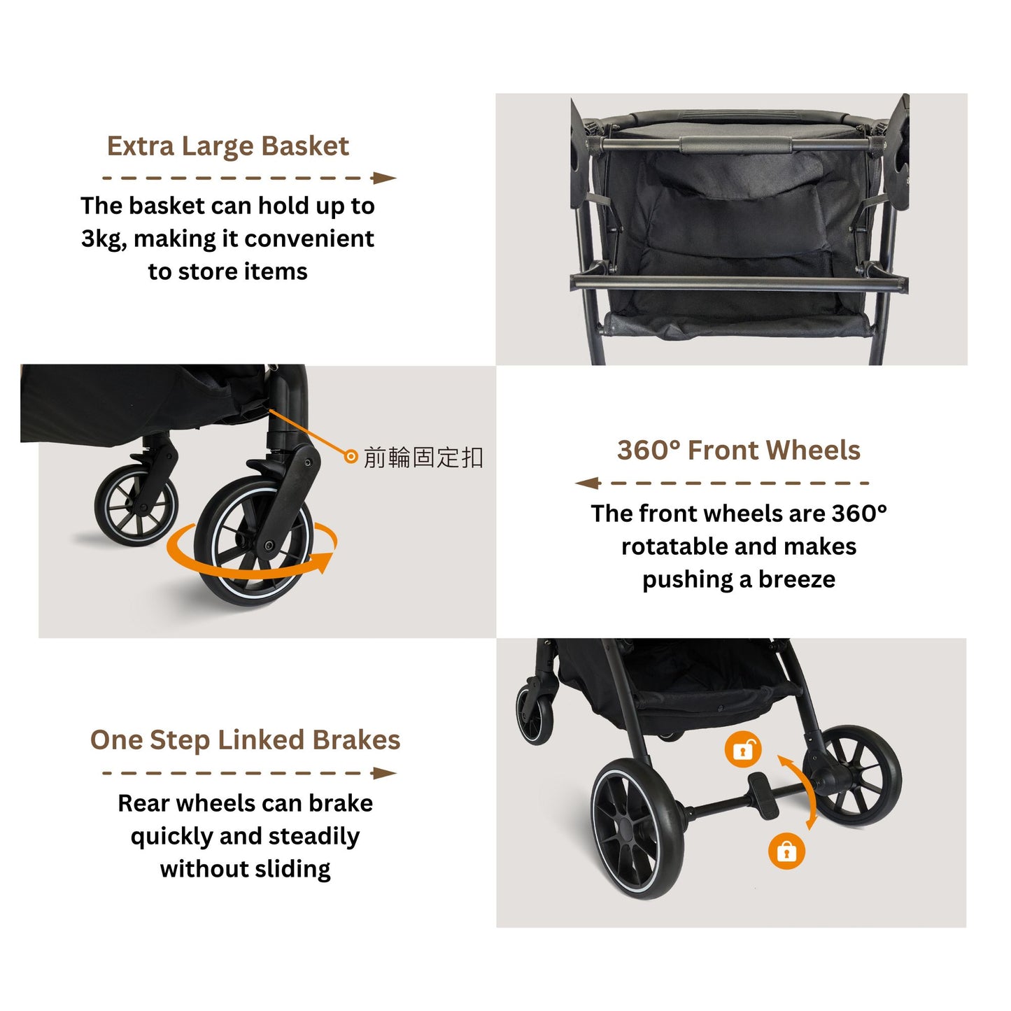 Ni Pet T100 Plus Detachable Pet Stroller