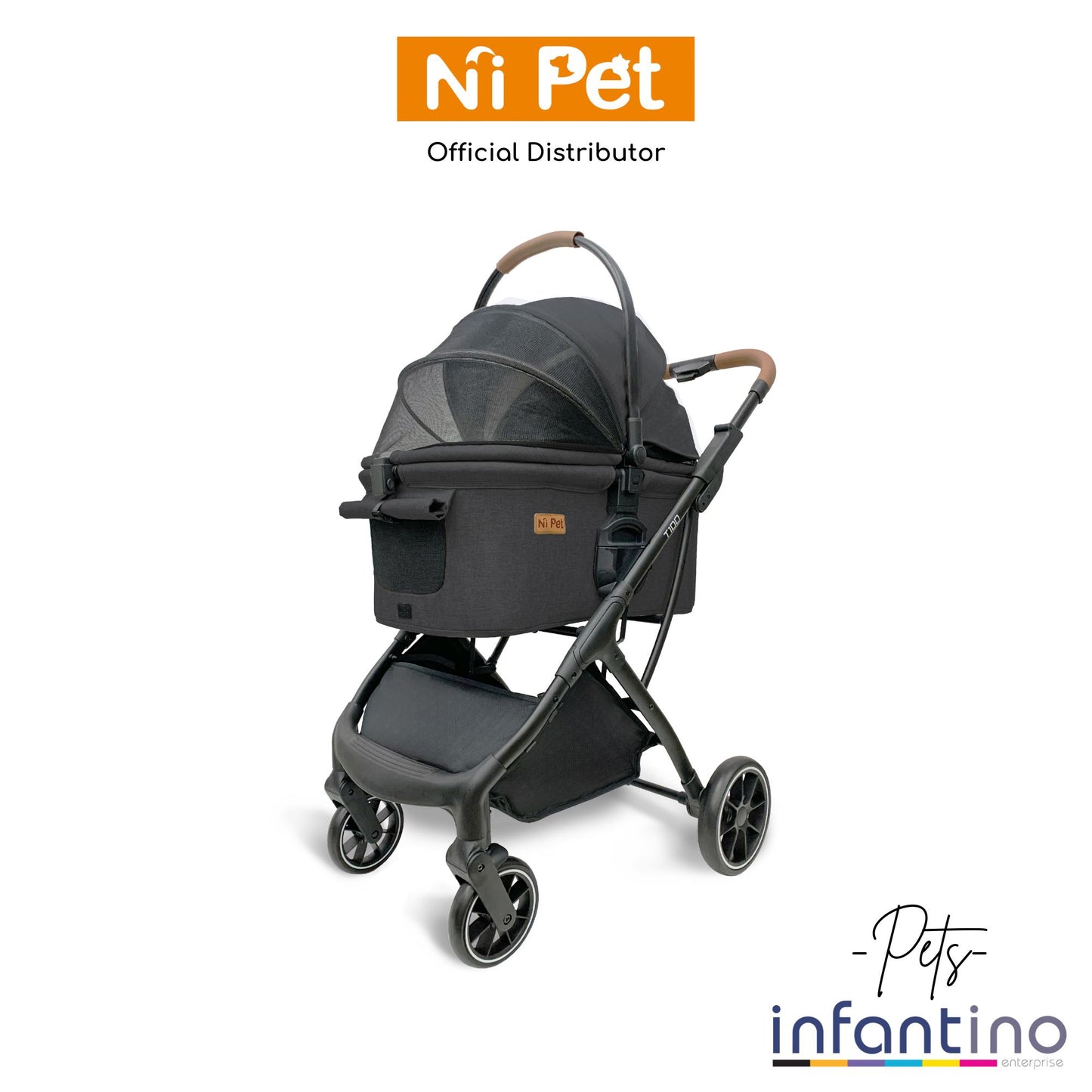 Ni Pet T100 Plus Detachable Pet Stroller