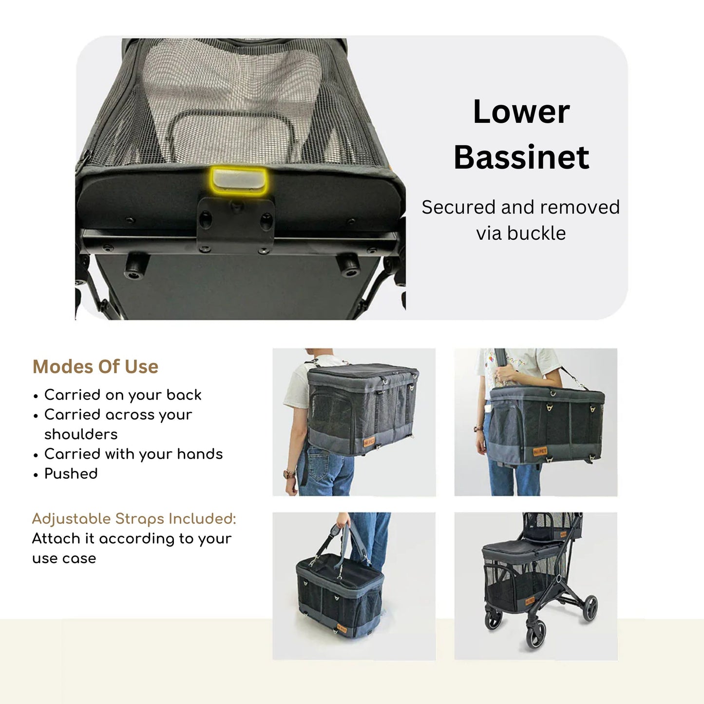 Ni Pet D200 Double Layer Pet Stroller