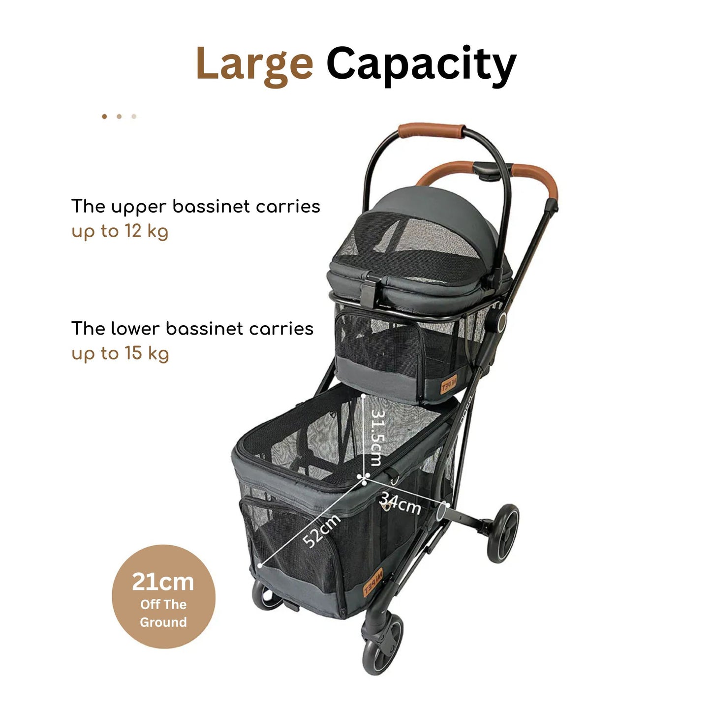 Ni Pet D200 Double Layer Pet Stroller