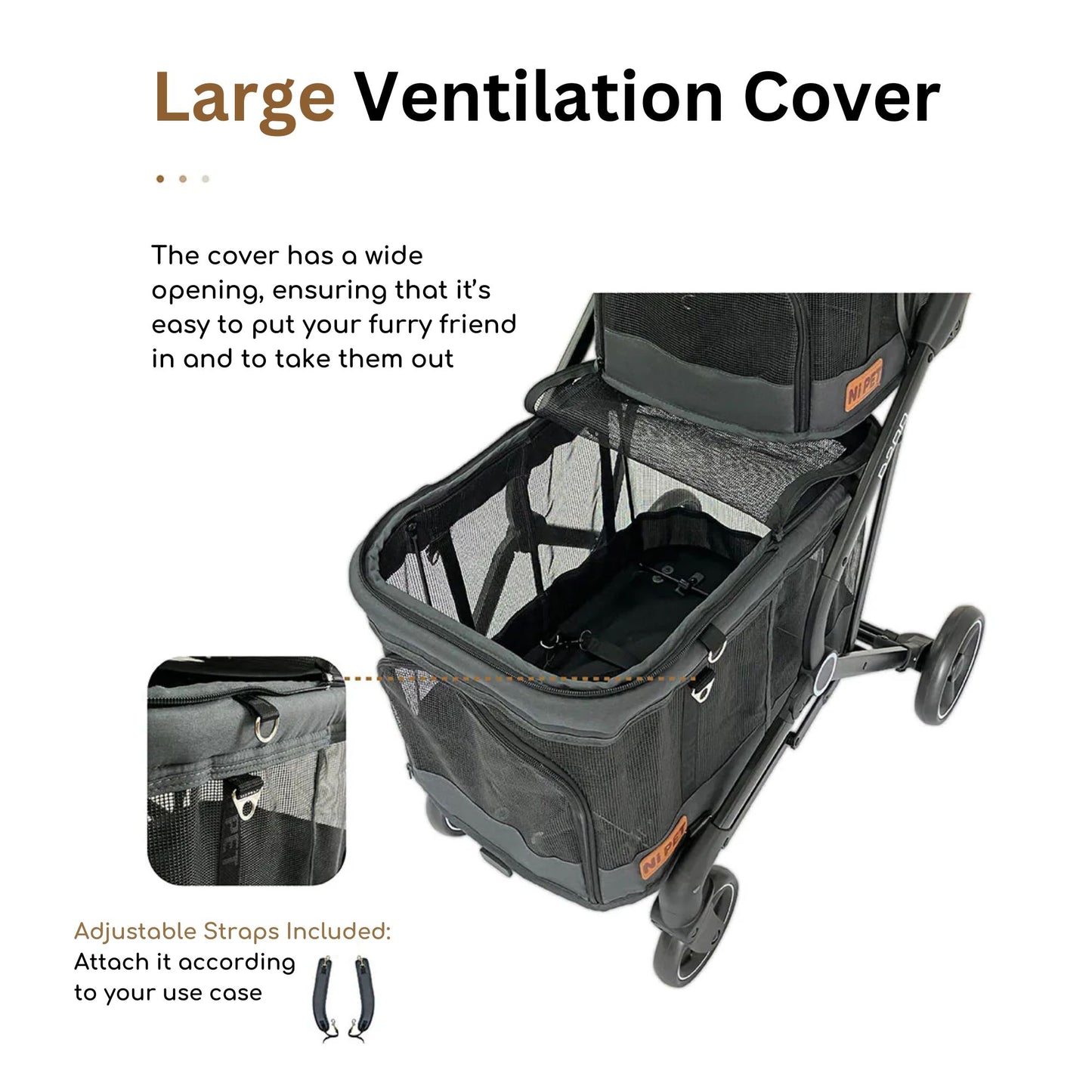 Ni Pet D200 Double Layer Pet Stroller