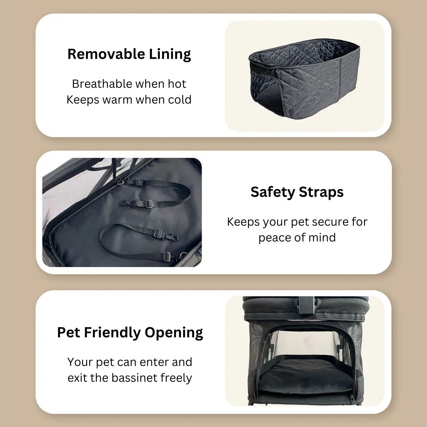 Ni Pet D200 Double Layer Pet Stroller