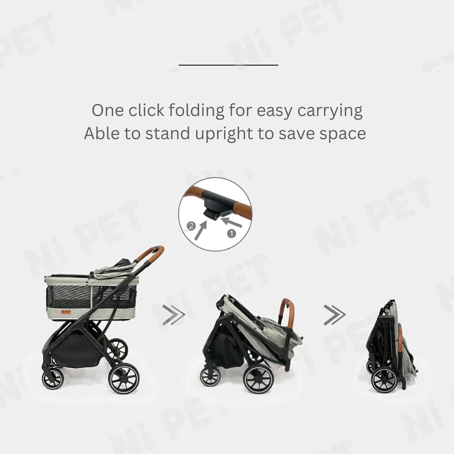 Ni Pet A9 Plus Quickfold Pet Stroller - Infantino