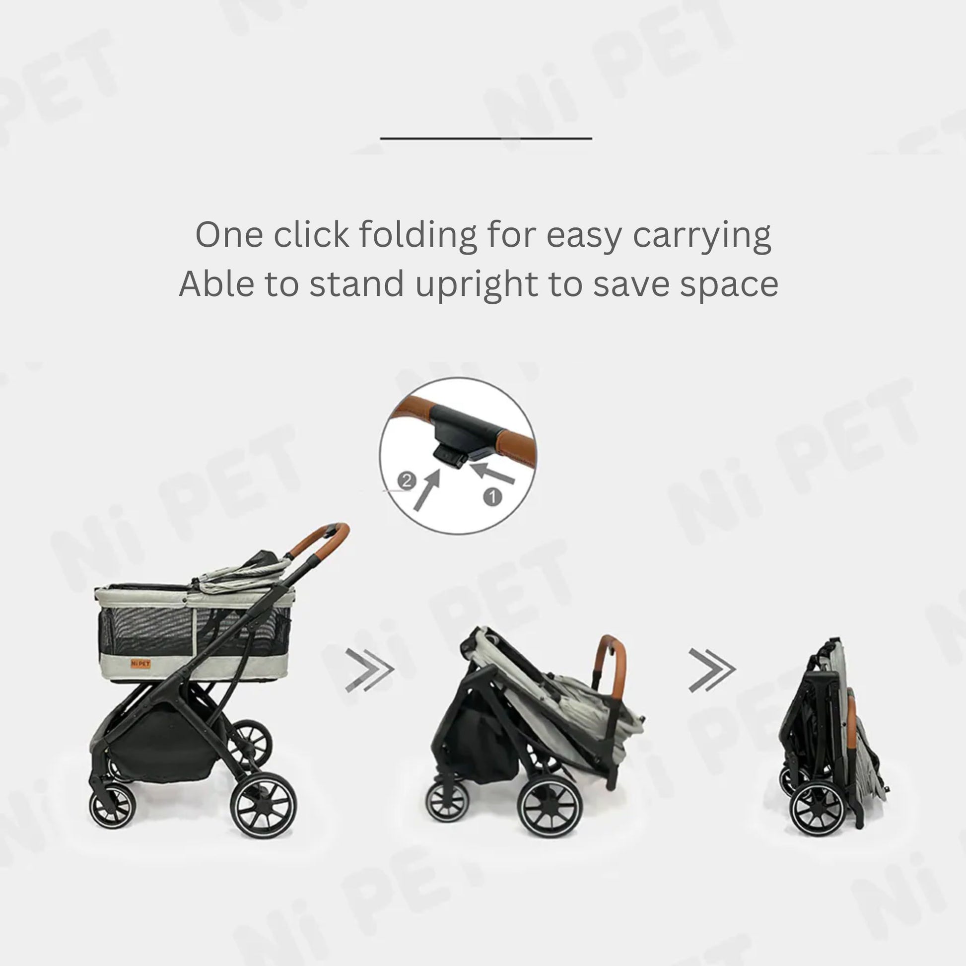 Ni Pet A9 Plus Quickfold Pet Stroller - Infantino