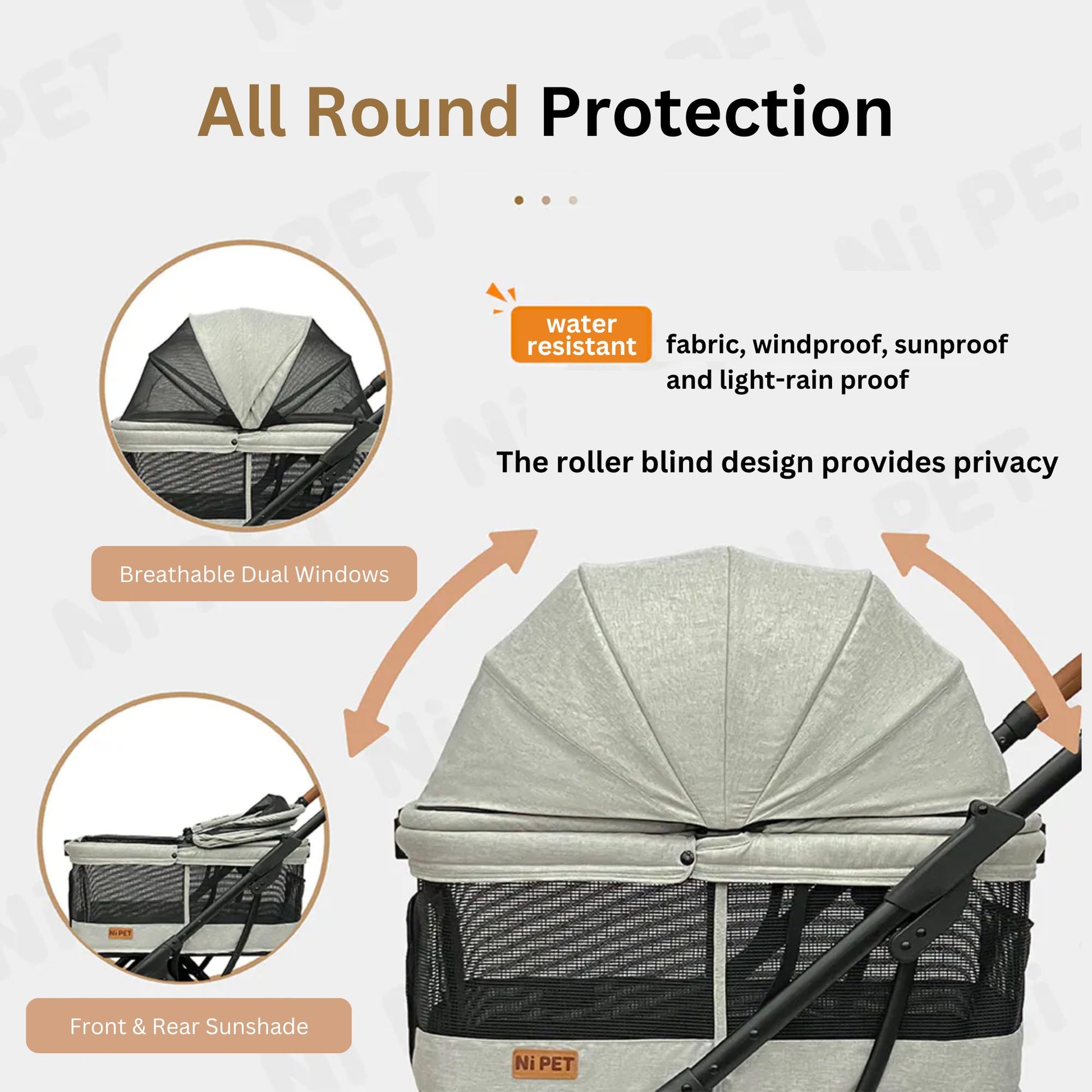 Ni Pet A9 Plus Quickfold Pet Stroller - Infantino