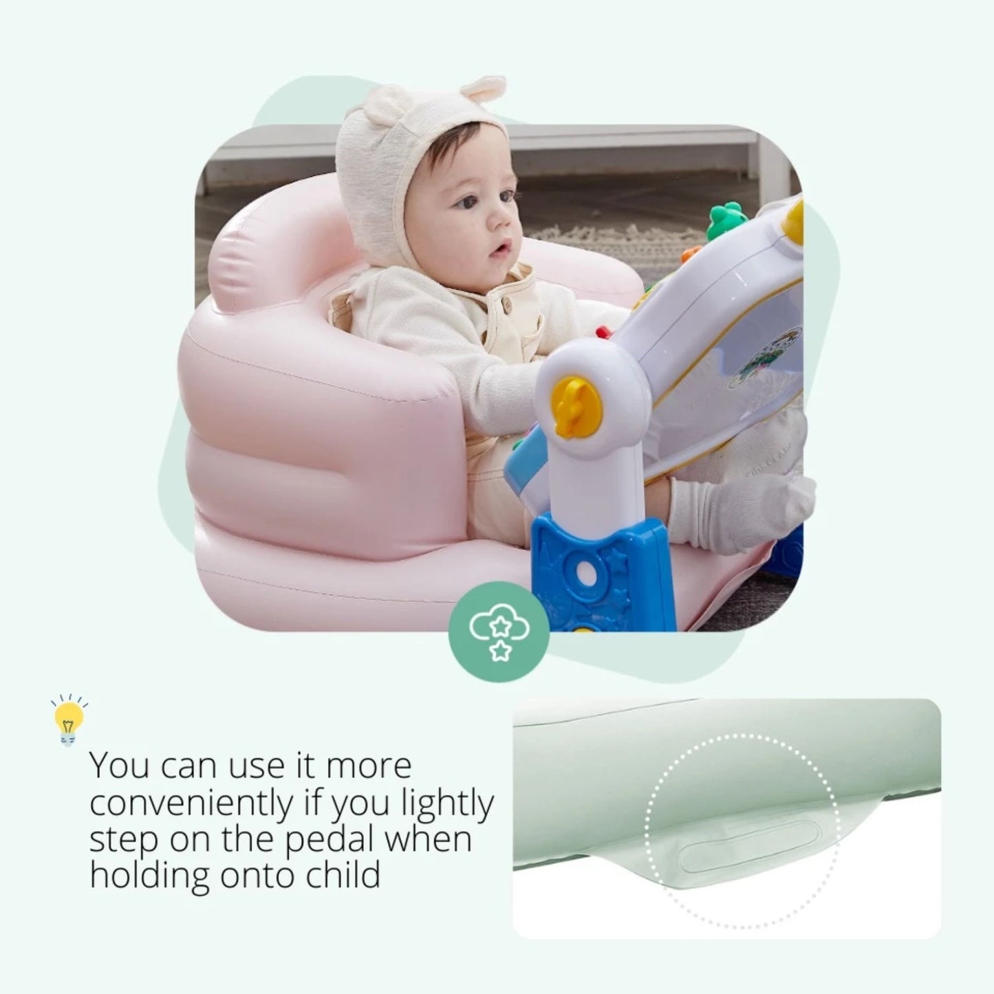 Nature Love Mere Inflatable Wide Neck Soft Baby Chair