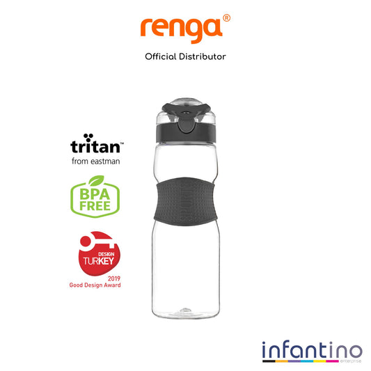 Renga Saga Tritan Water Bottle With Silicone Sleeve - 730ML