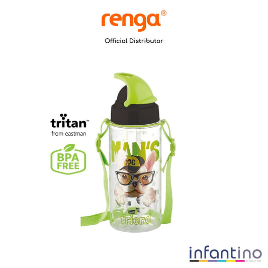 Renga Falcon Tritan Water Bottle With Straw - 500ML