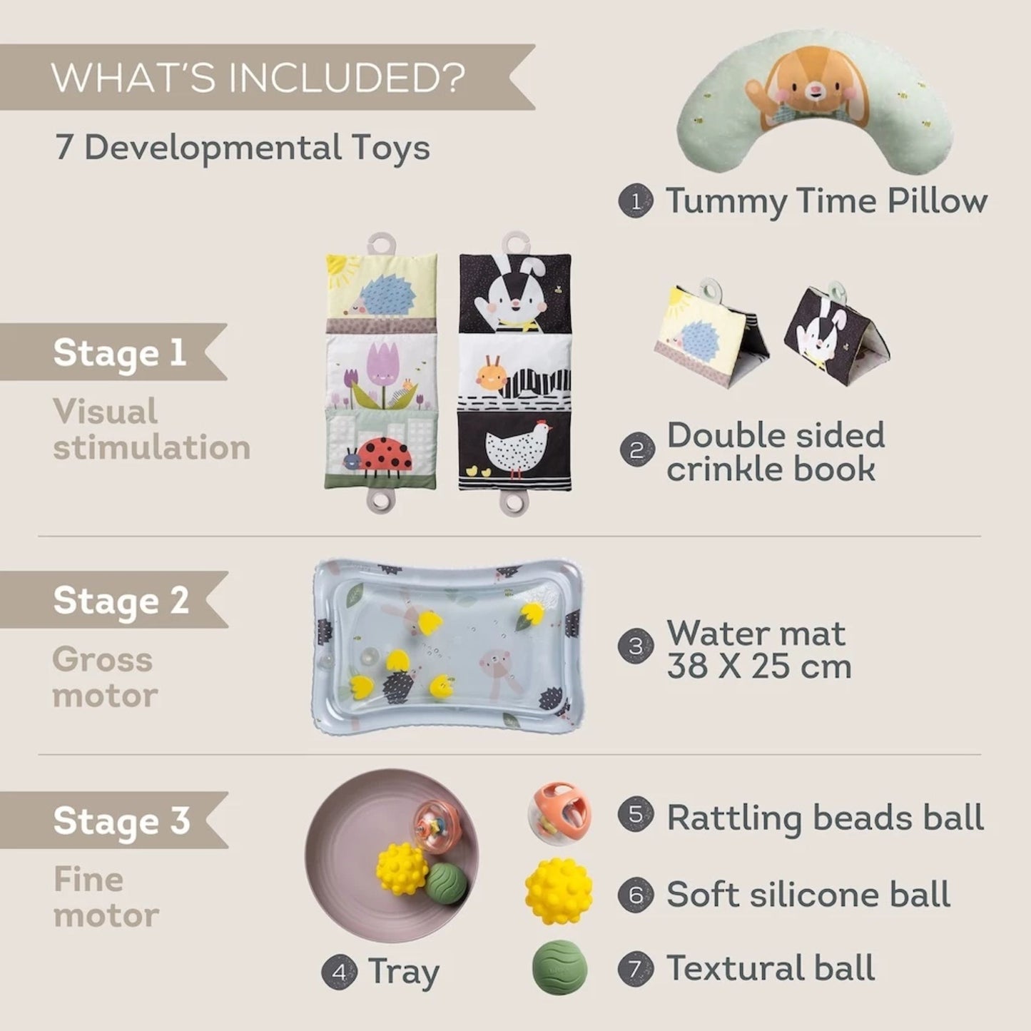 Taf Toys Tummy Time Essentials Kit - Infantino