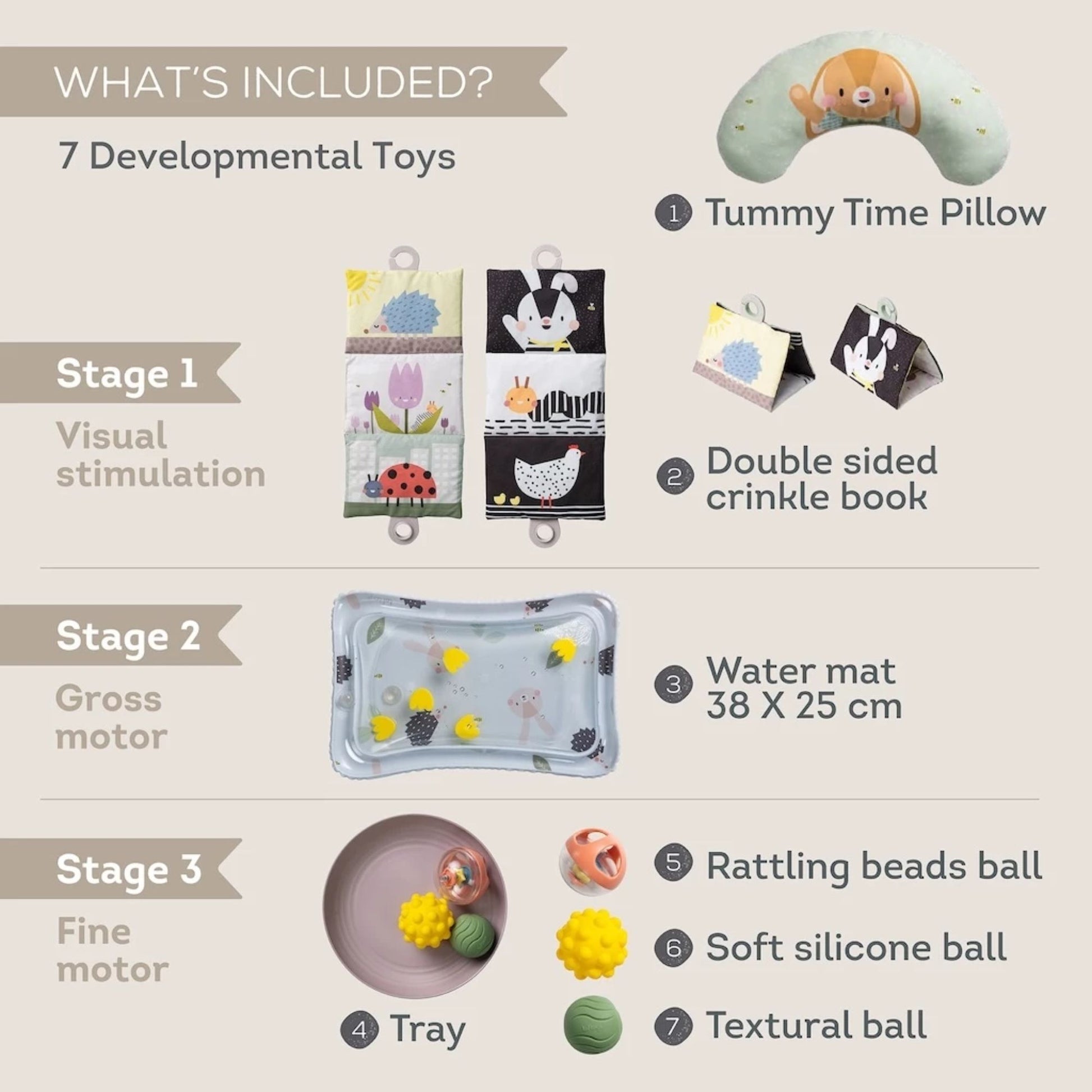 Taf Toys Tummy Time Essentials Kit - Infantino