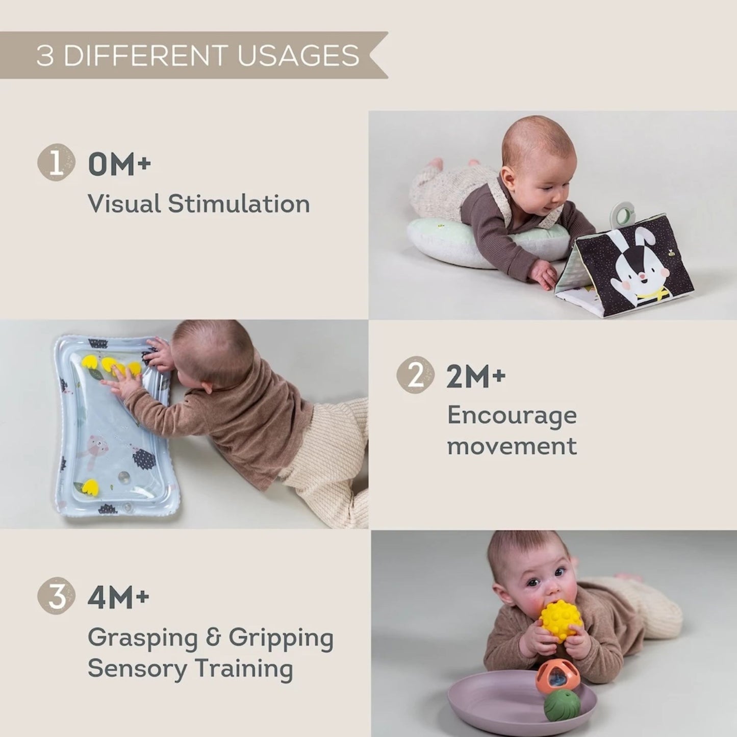 Taf Toys Tummy Time Essentials Kit - Infantino