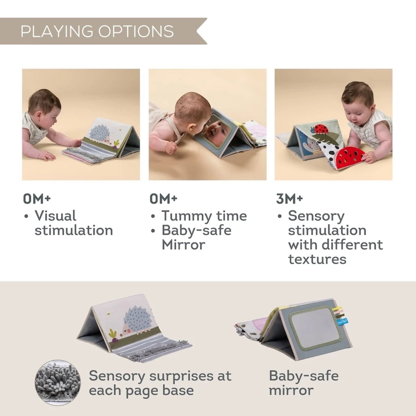 Taf Toys Tummy Time Sensory Book - Infantino