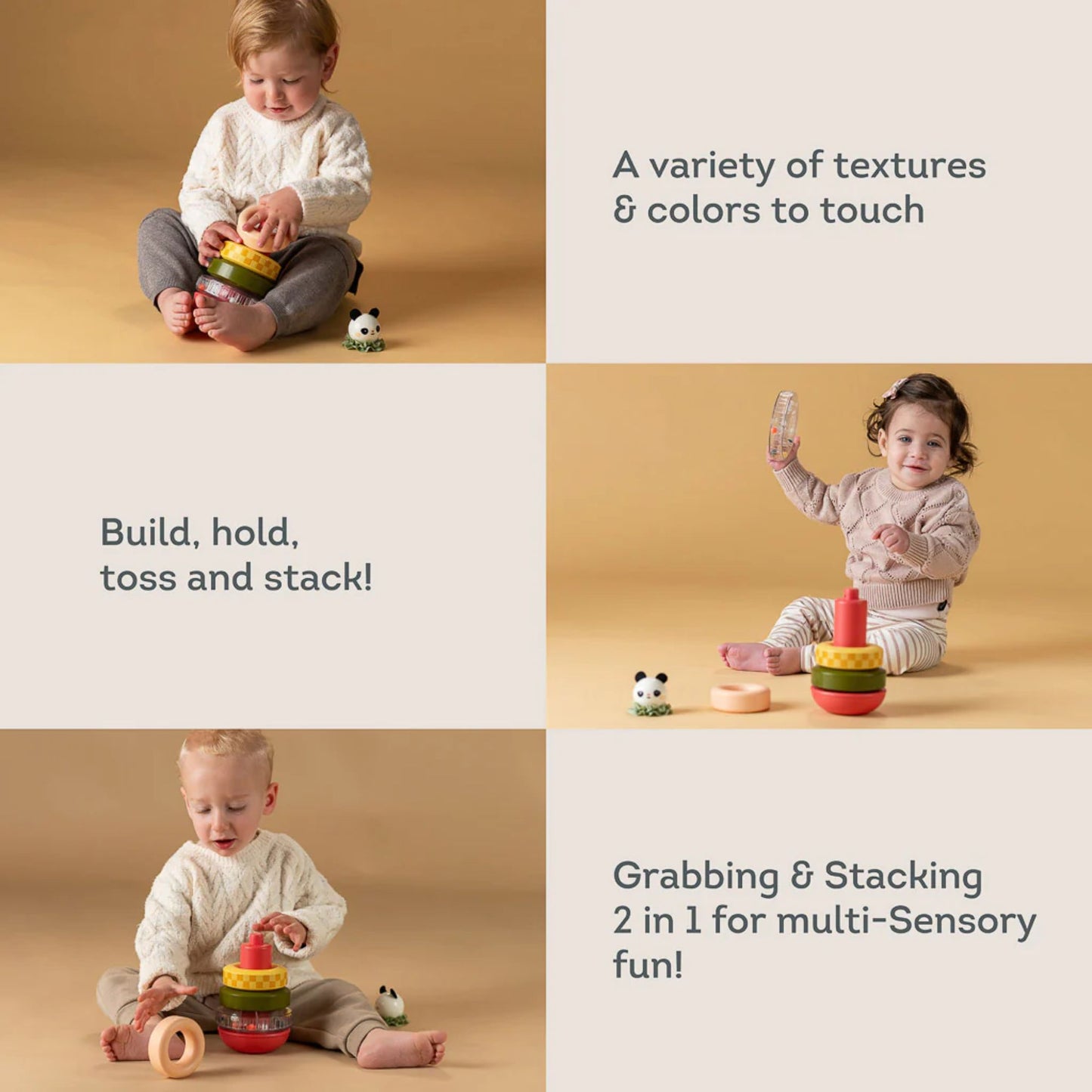 Taf Toys Stack-A-Panda Stacking Toy - Infantino