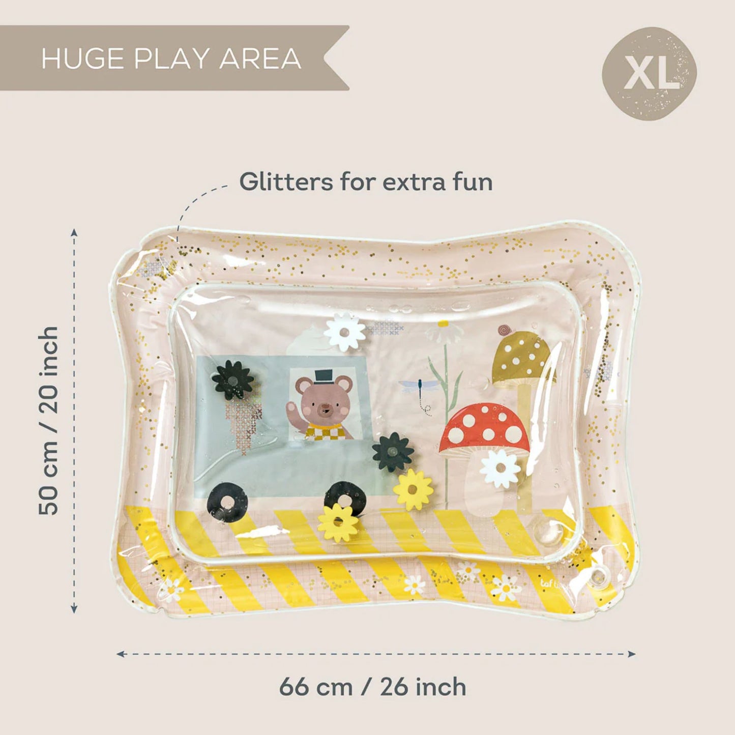Taf Toys Baby Tummy Time Water Play Mat (Ice Cream Mat) - Infantino