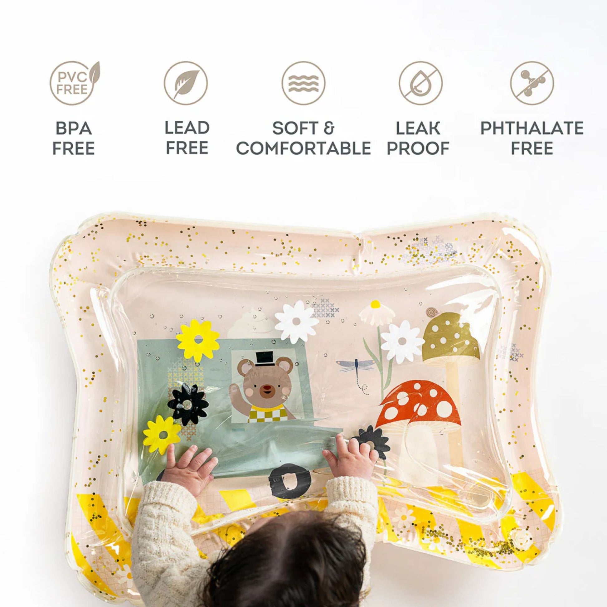 Taf Toys Baby Tummy Time Water Play Mat (Ice Cream Mat) - Infantino