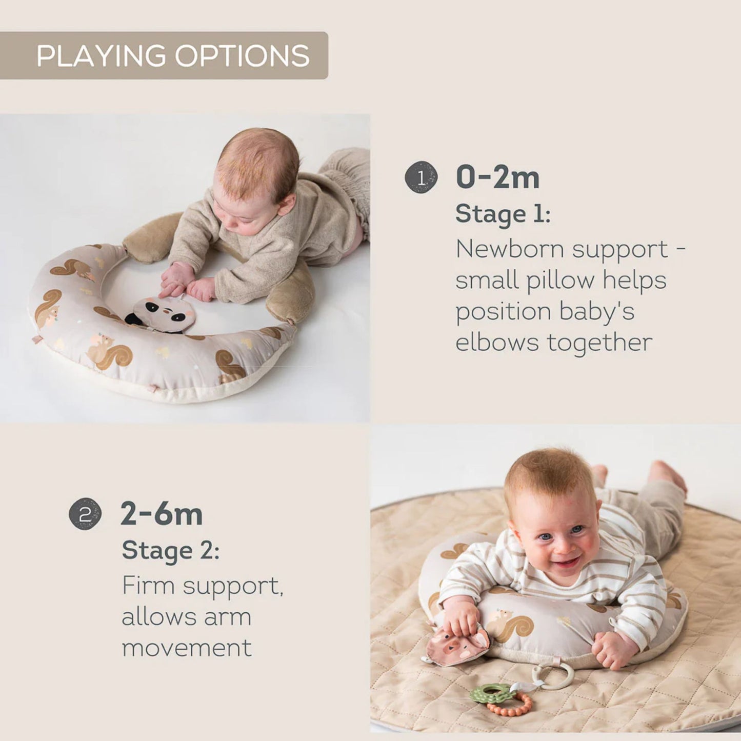 Taf Toys Baby Tummy Time First Pillow - Infantino