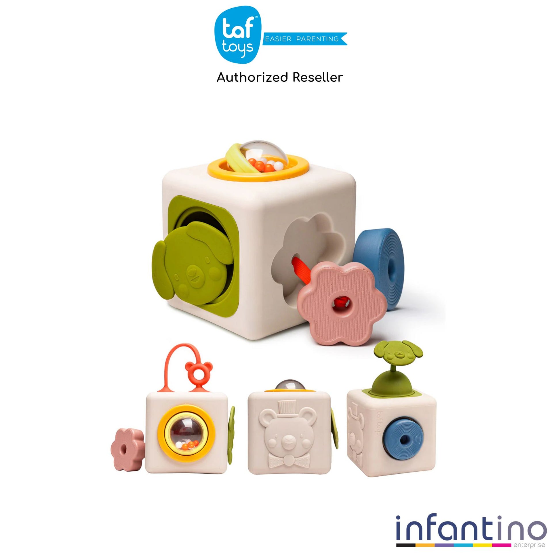 Taf Toys Peek & Play Silicone Activity Cube - Infantino