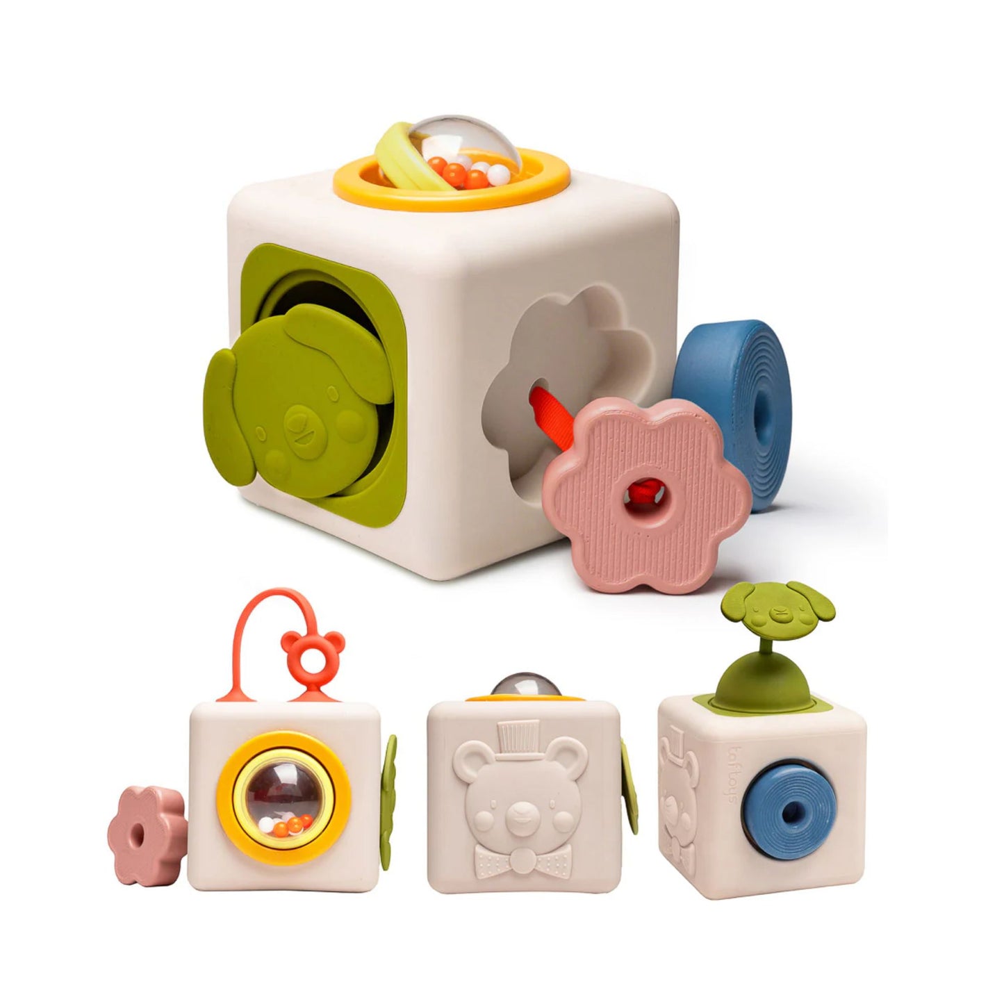 Taf Toys Peek & Play Silicone Activity Cube - Infantino