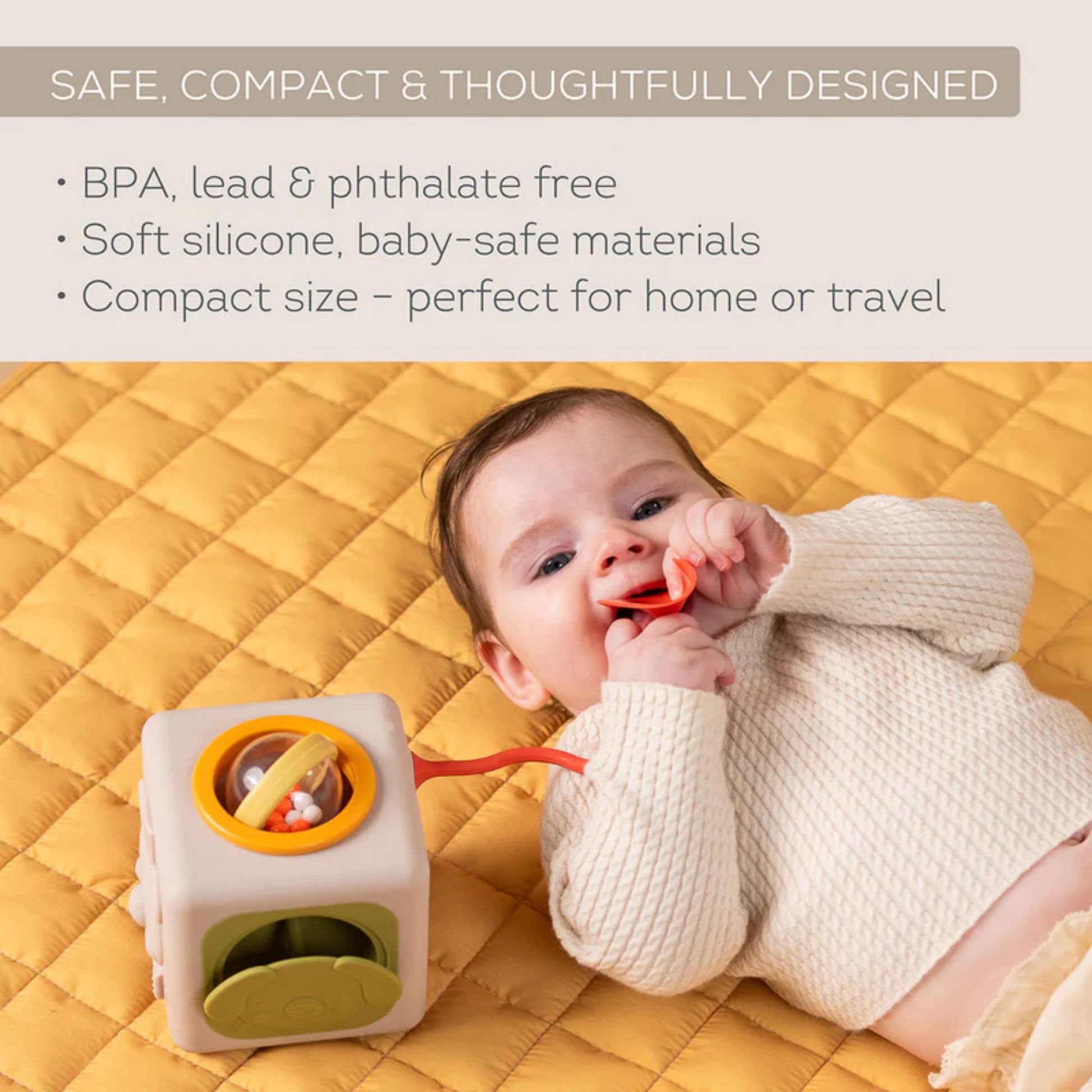 Taf Toys Peek & Play Silicone Activity Cube - Infantino