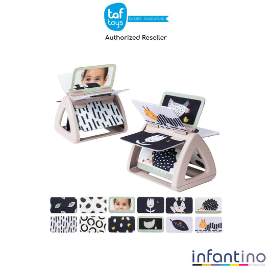 Taf Toys Black & White Tummy Time Rattling Spinning Book - Infantino