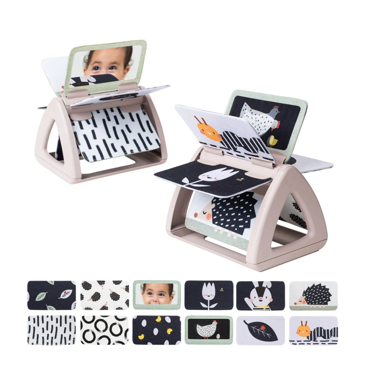 Taf Toys Black & White Tummy Time Rattling Spinning Book - Infantino