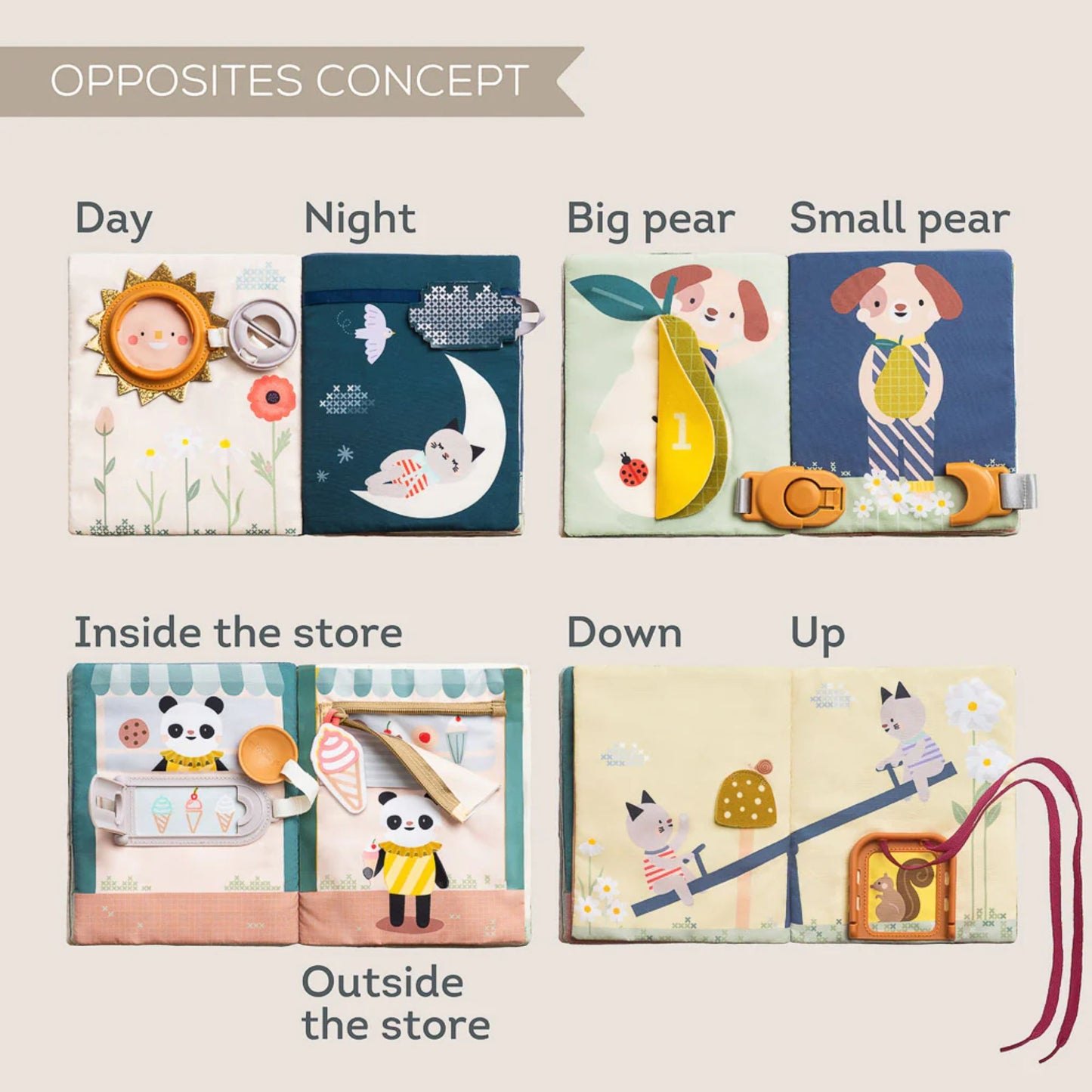 Taf Toys Busy Book Opposites - Infantino