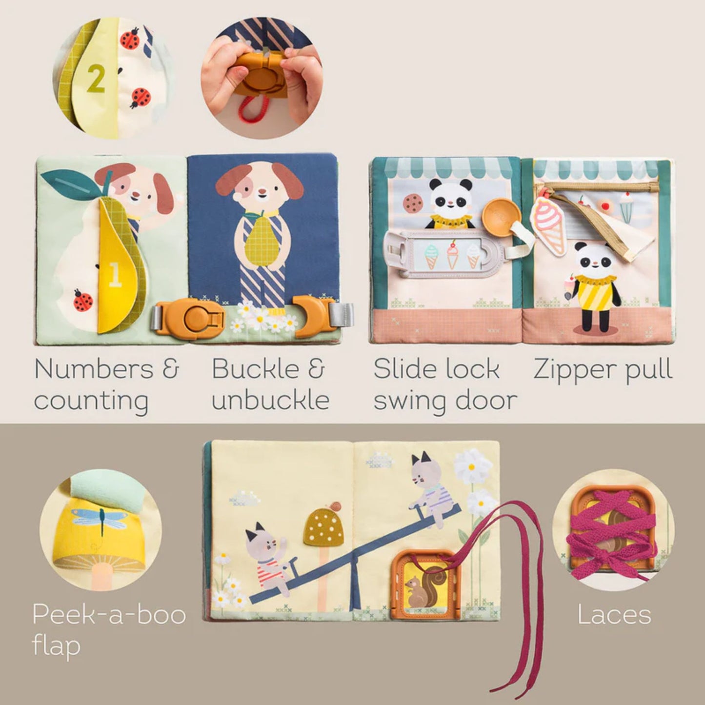 Taf Toys Busy Book Opposites - Infantino