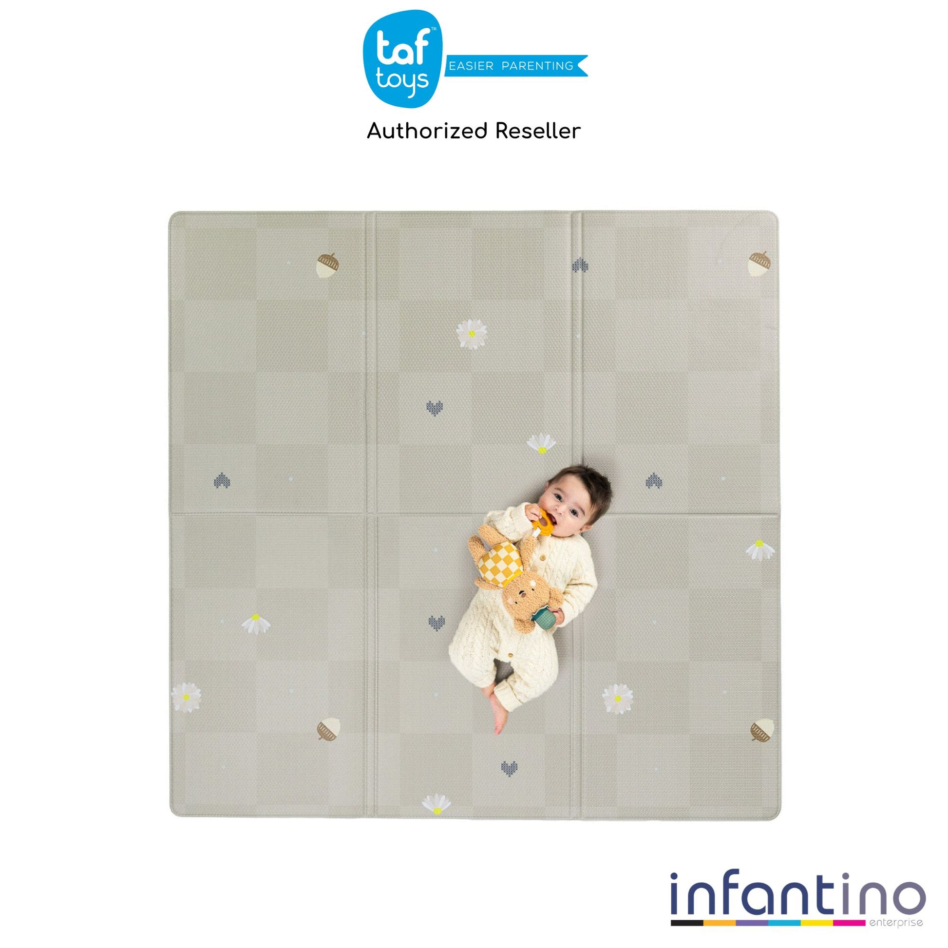 Taf Toys Fold & Play Checkers Baby Play Mat - Infantino