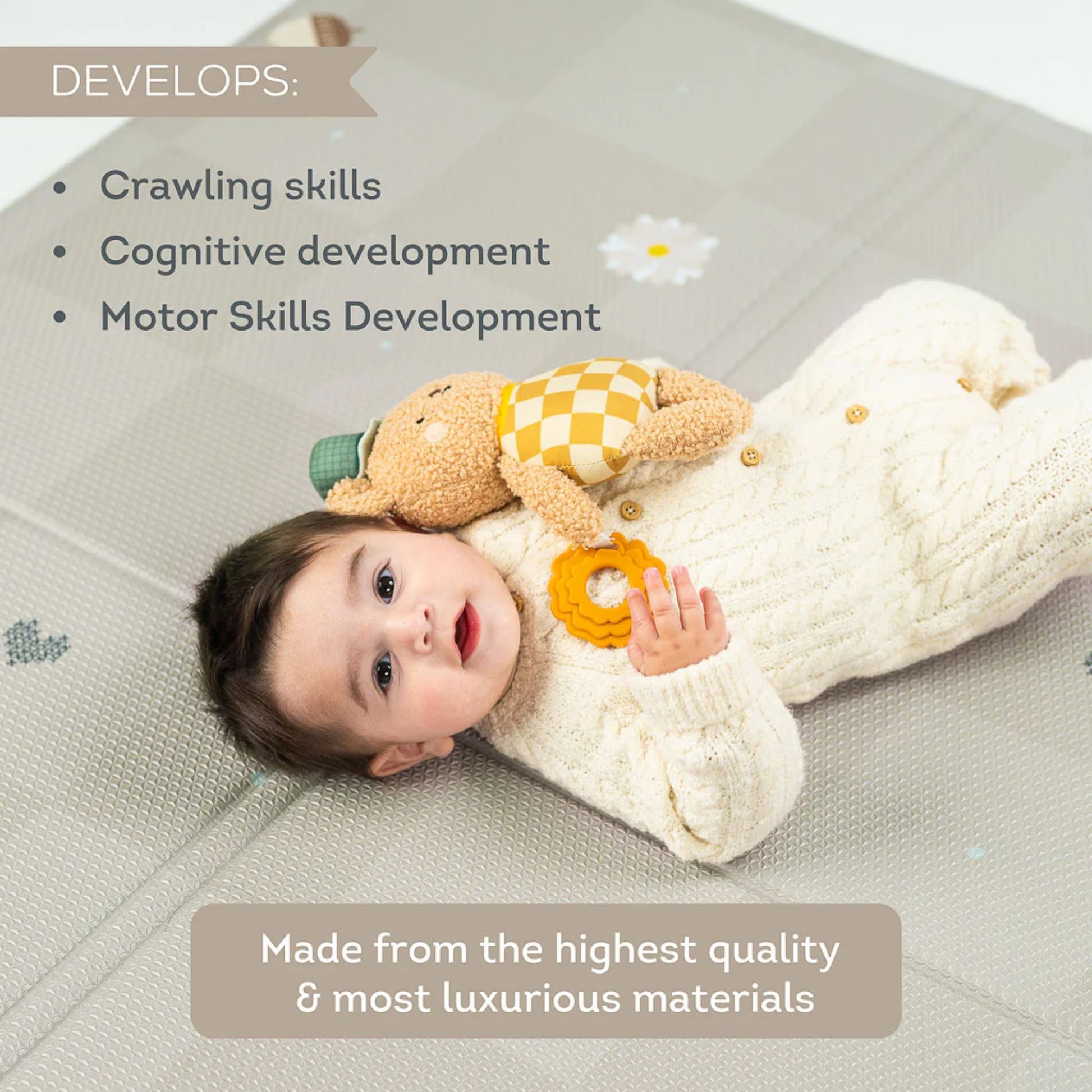 Taf Toys Fold & Play Checkers Baby Play Mat - Infantino