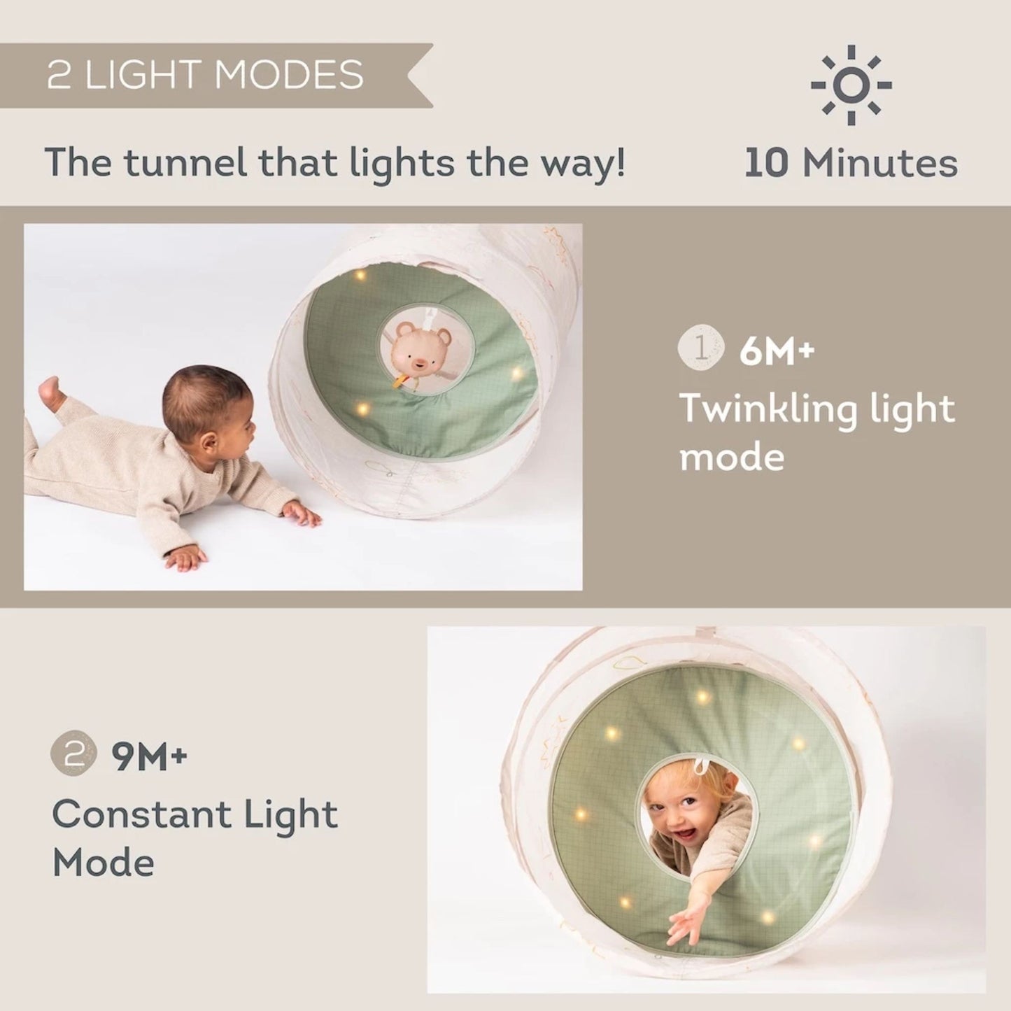Taf Toys Glow & Crawl Tunnel - Infantino
