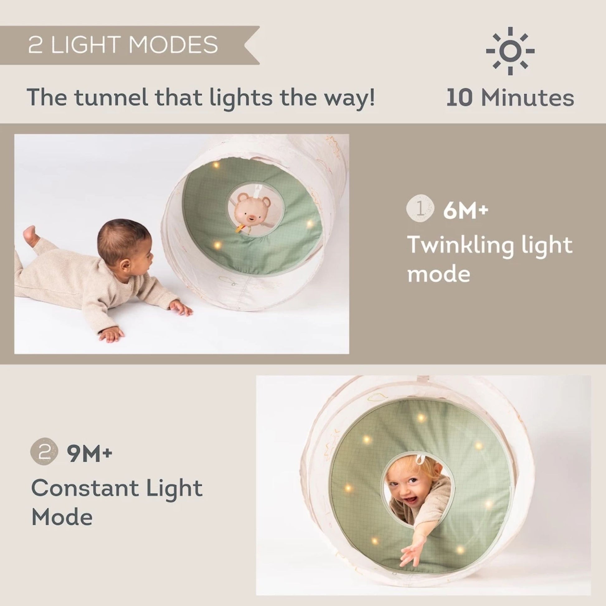 Taf Toys Glow & Crawl Tunnel - Infantino