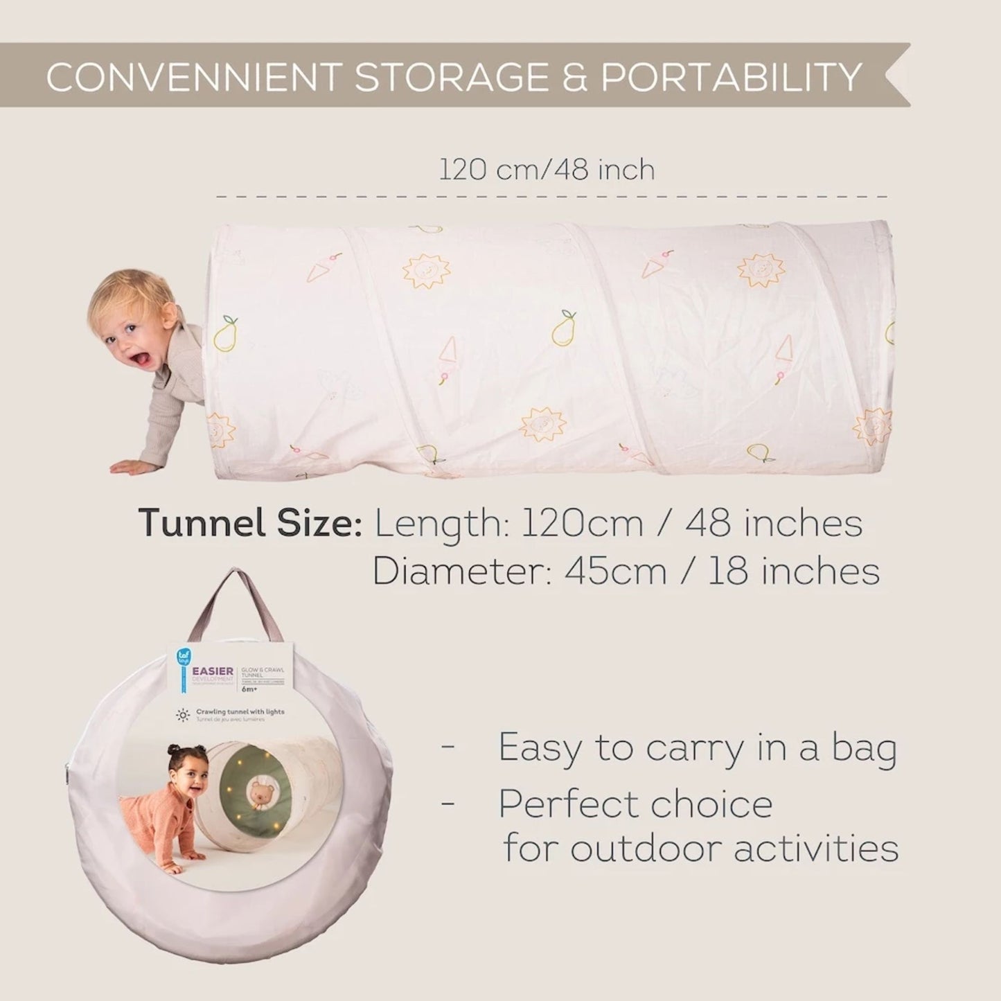 Taf Toys Glow & Crawl Tunnel - Infantino