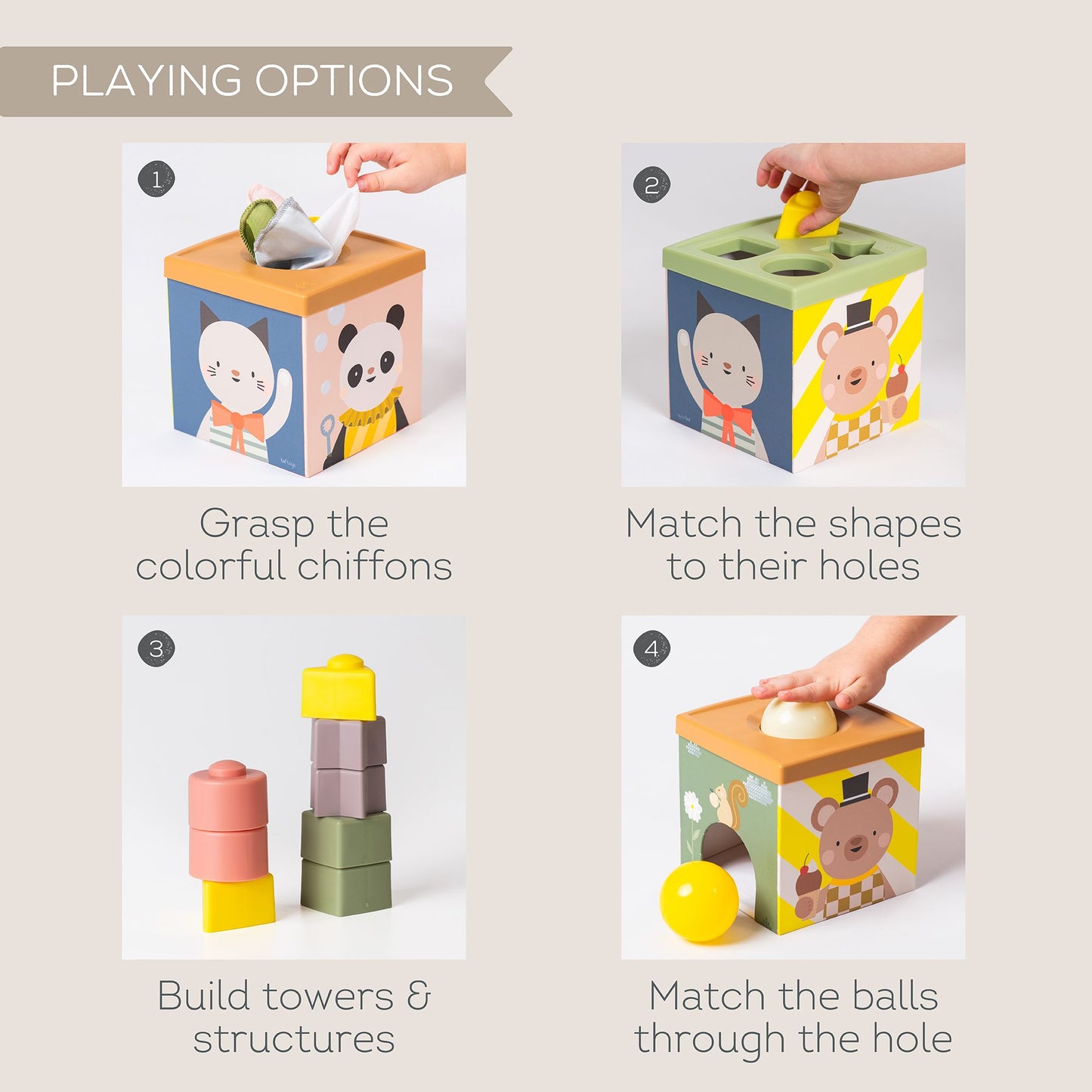 Taf Toys Play & Discover Cube - Infantino
