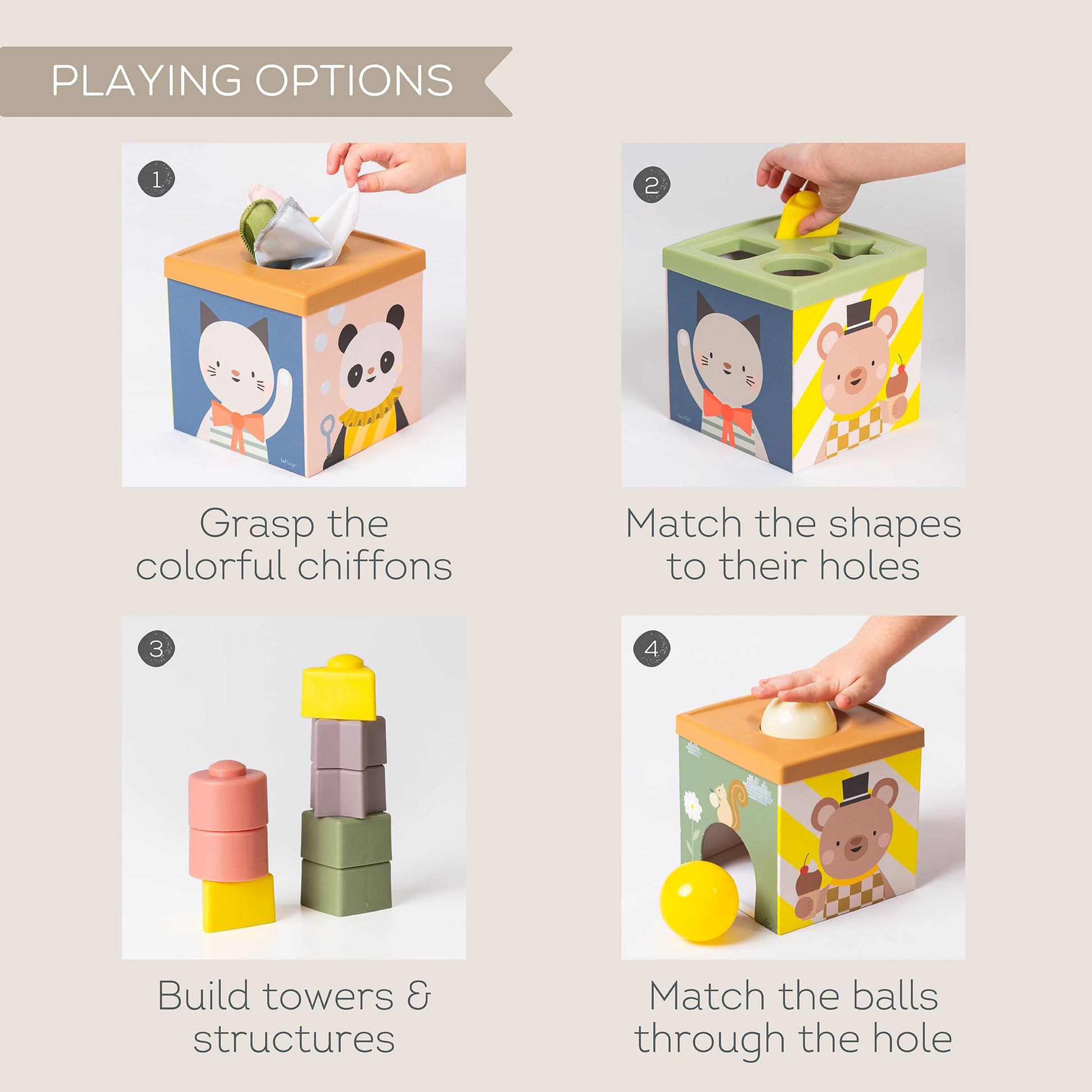 Taf Toys Play & Discover Cube - Infantino