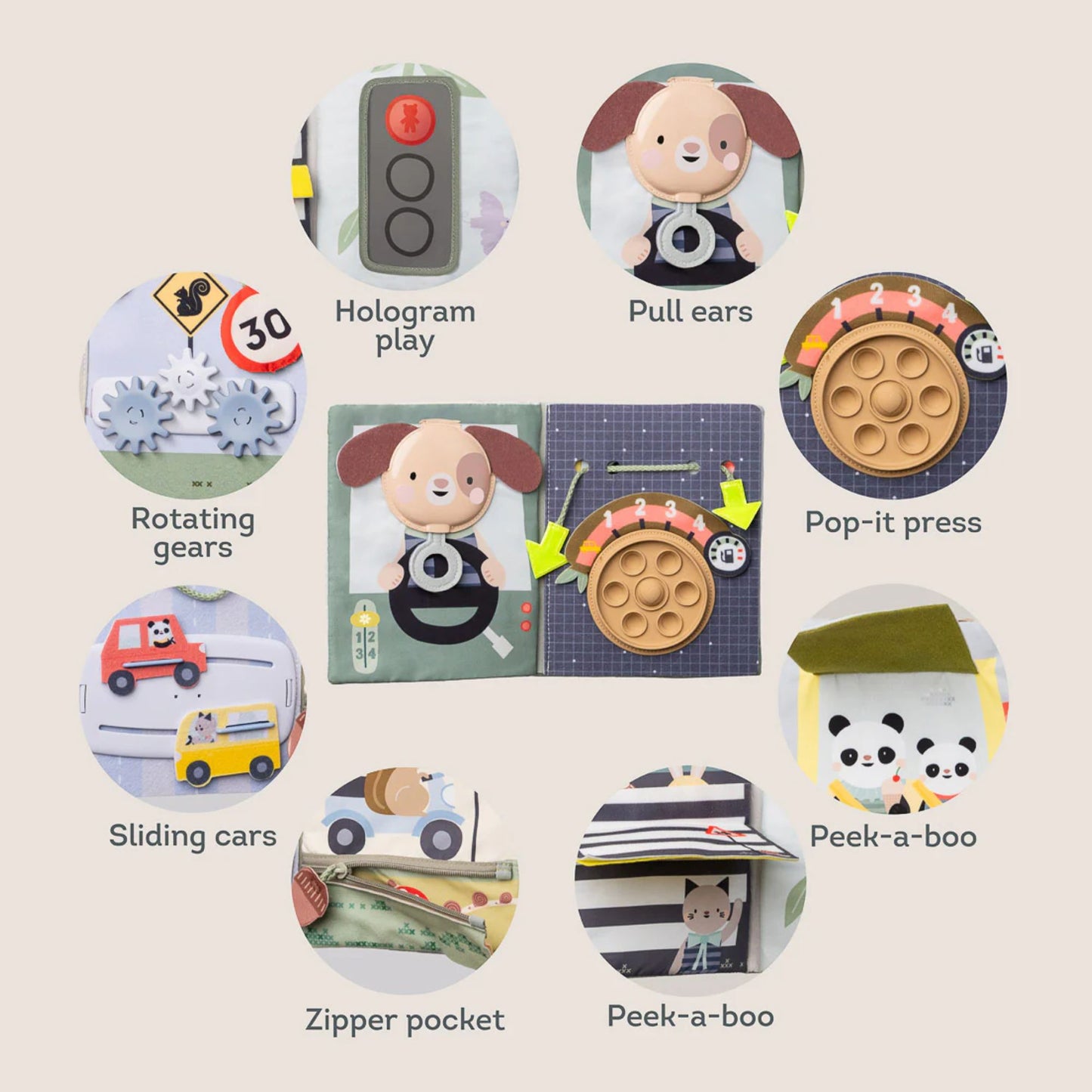 Taf Toys Quiet Ride Time Busy Book - Infantino